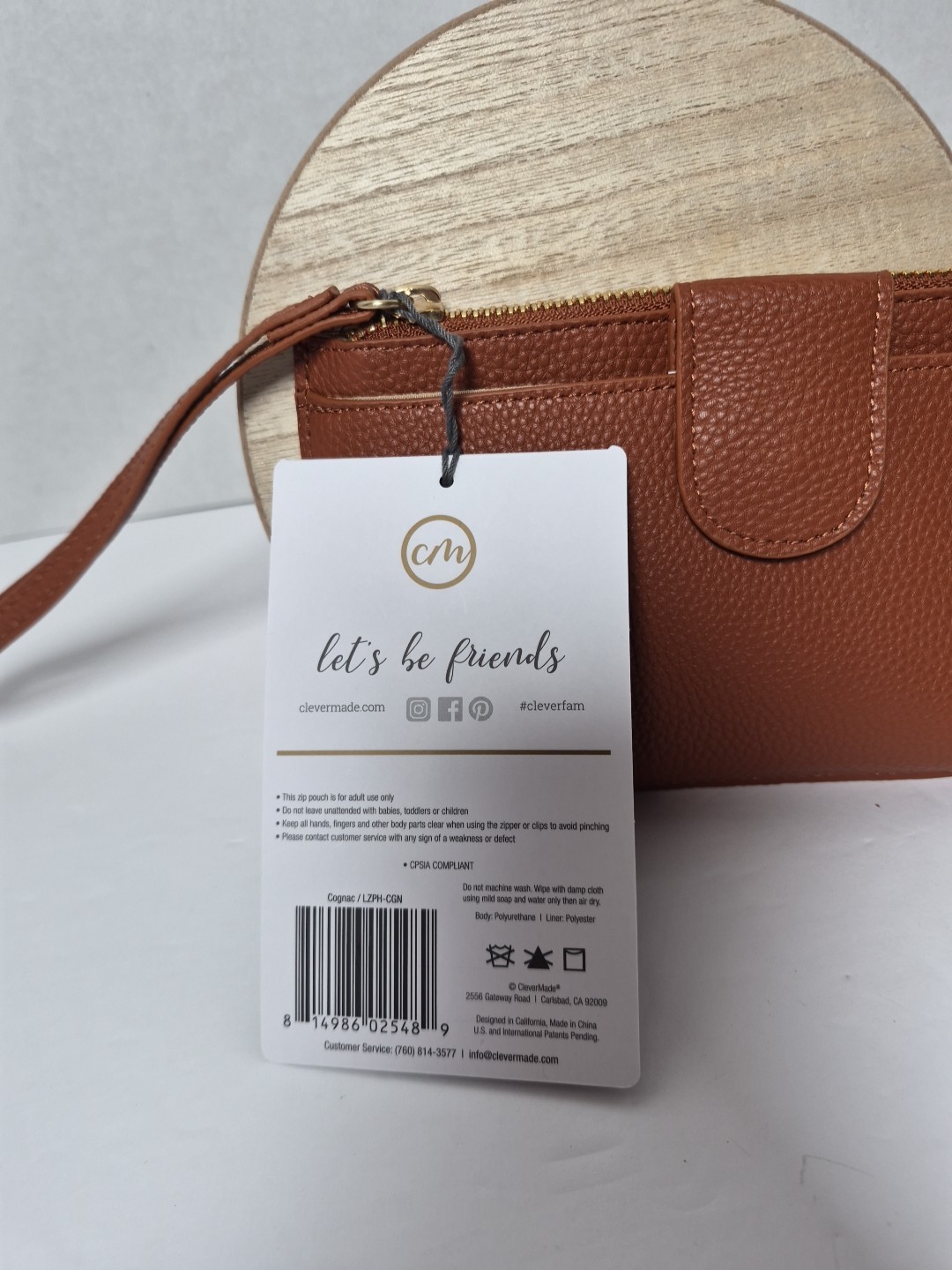 CleverMade Premium Zip Pouch Wallet Clutch