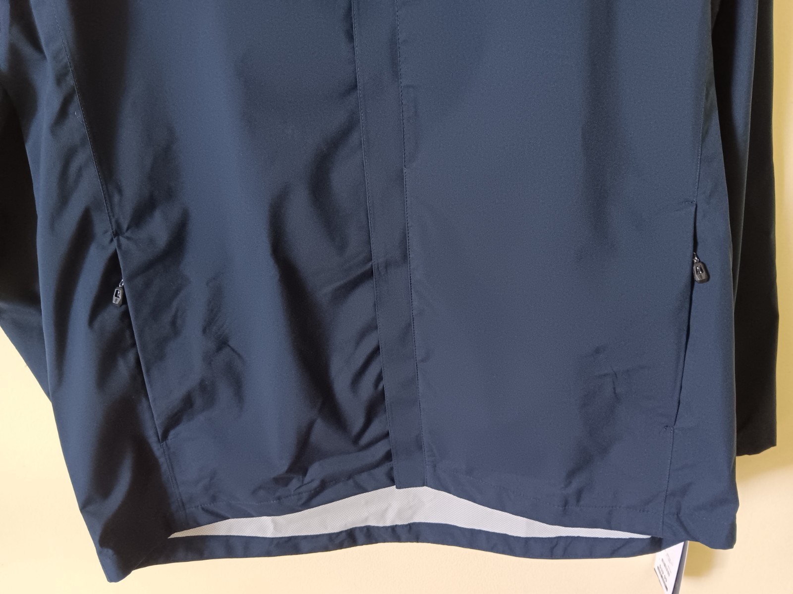 Free Country Mens Waterproof Rain Jacket X20 Full Zip Hooded Size L Blue NWT $21