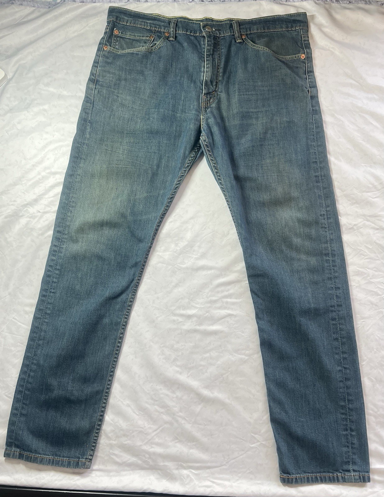 Levi’s Men’s 508 Regular Taper Fit Medium to Dark Indigo Wash Jeans, W36L32