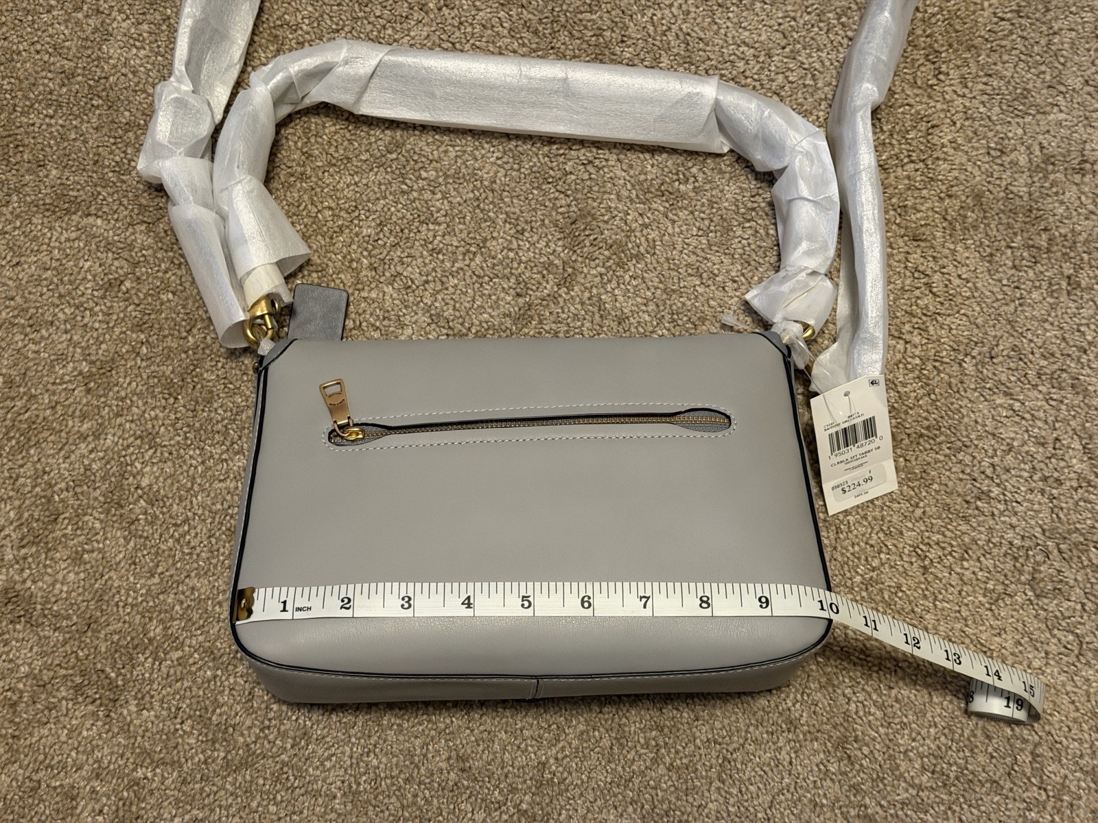 Coach Dove Grey Soft Tabby Purse NWT Leather Shoulder Bag