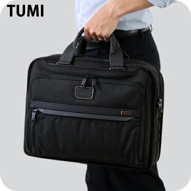 TUMI Alpha Black Nylon Briefcase Laptop Bag 15.75in Men 02603132D3 Authentic