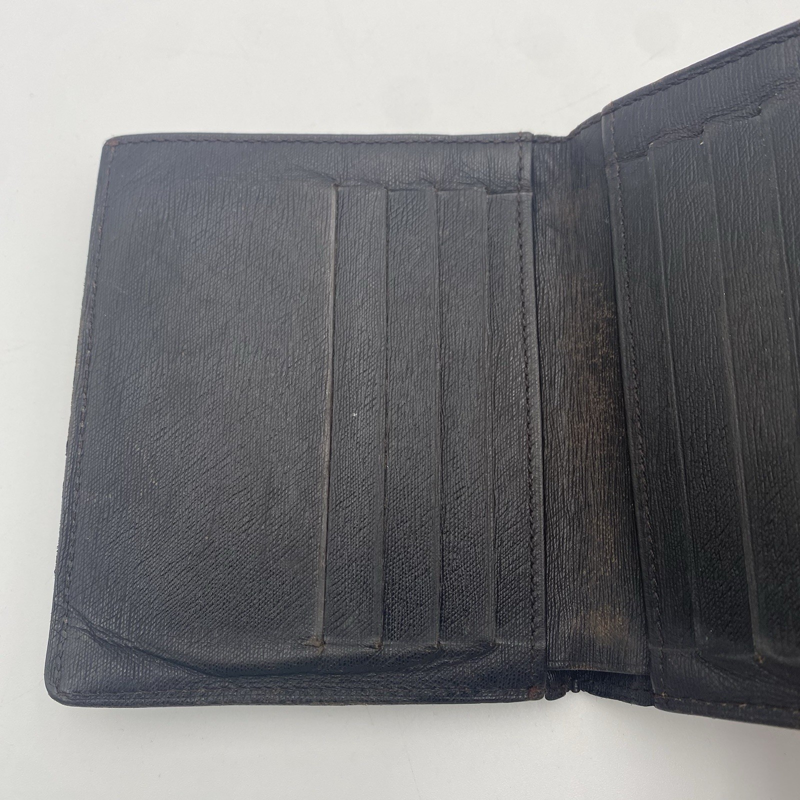Vintage Dunhill Men’s BiFold Wallet 8 Card Holder Black Leather 2 Currency Slots