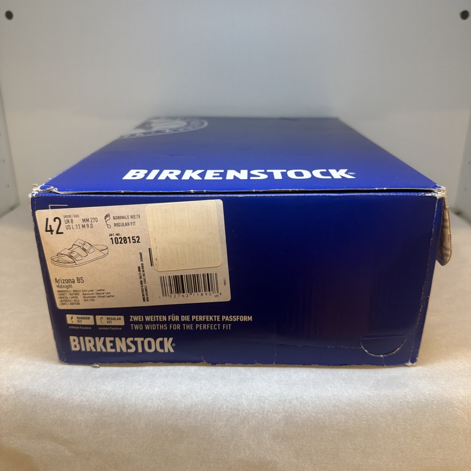 Birkenstock Arizona BS Midnight Blue Sandals Size 42 US Men 9 Regular Fit NEW