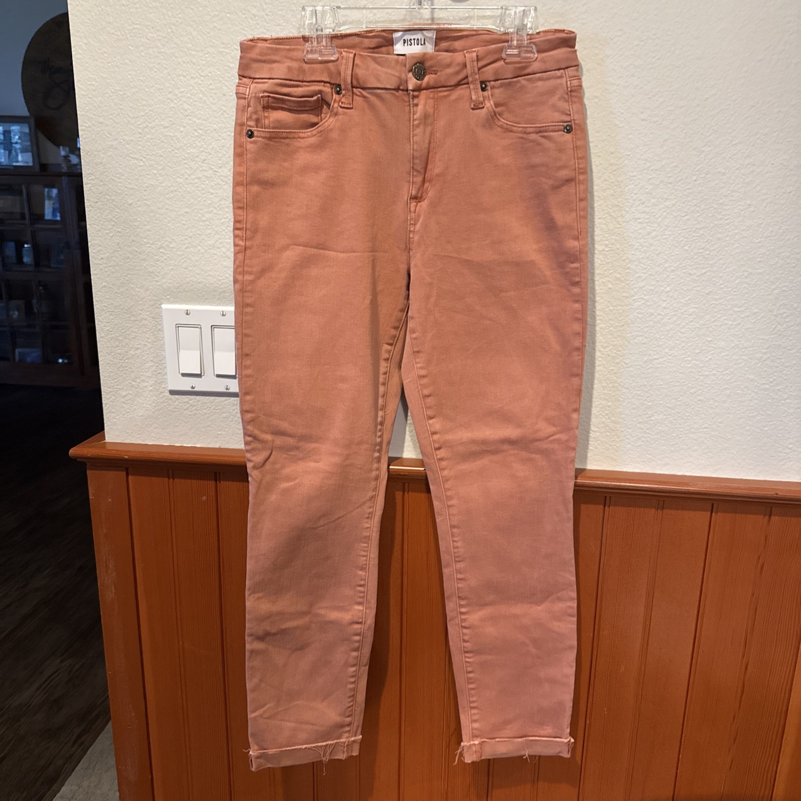Pistola Women’s Coral/Orange Jeans Size 28