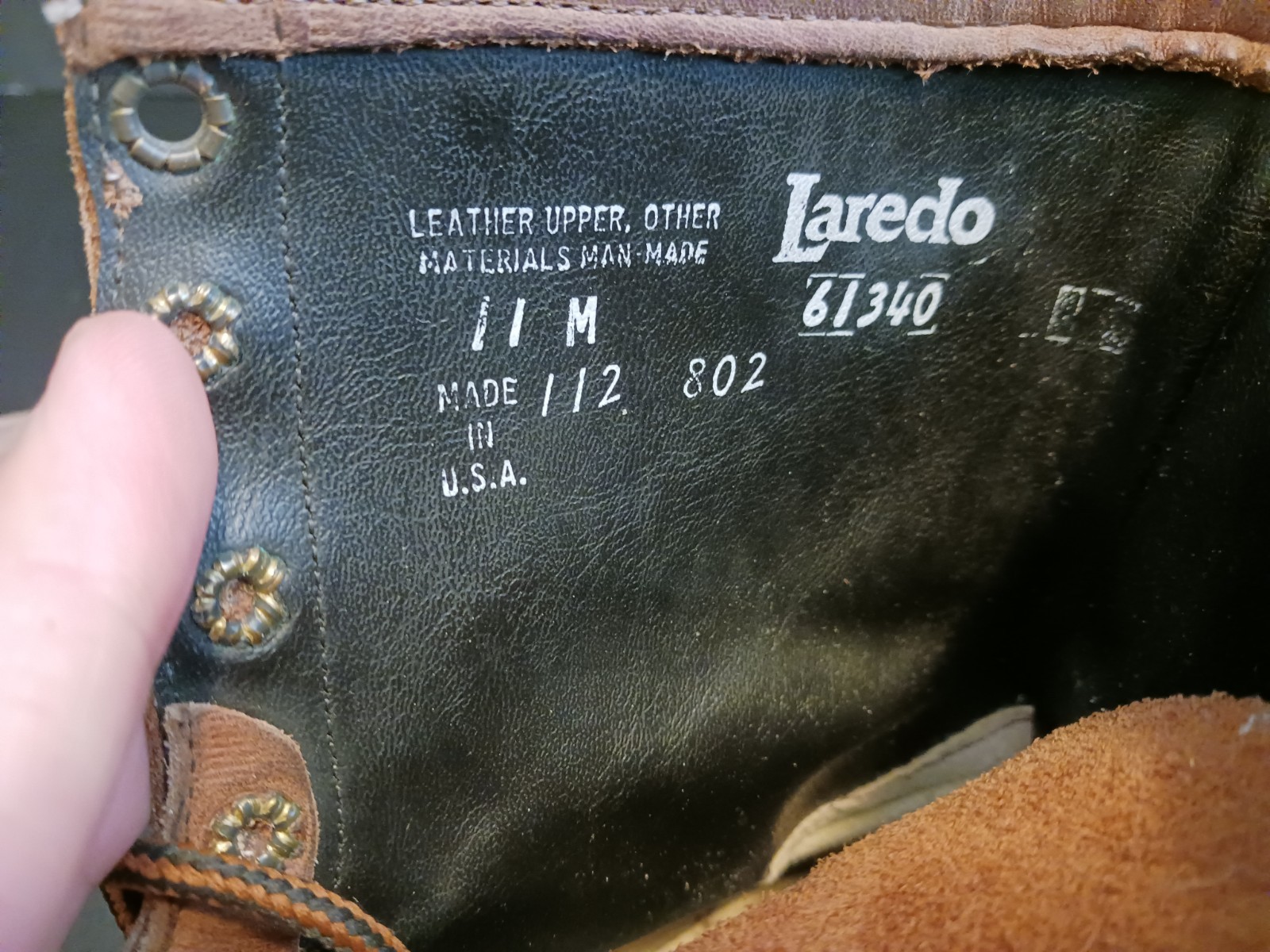 Laredo Vintage Roper Boots Womens 11 M Brown Leather Lace Up Kiltie Made in USA