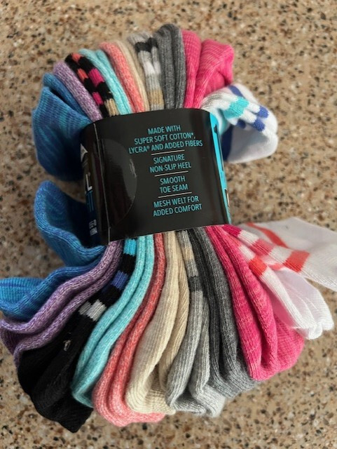K. Bell Women’s No Show Socks, 5.5-10 Shoe Size 5 or 7 or 10 Pairs