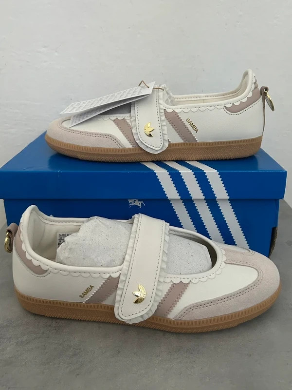 Adidas Samba Jane Frill Ruffle Cream/Mauve Pink Gum 37 1/3 to 40 New KH6230