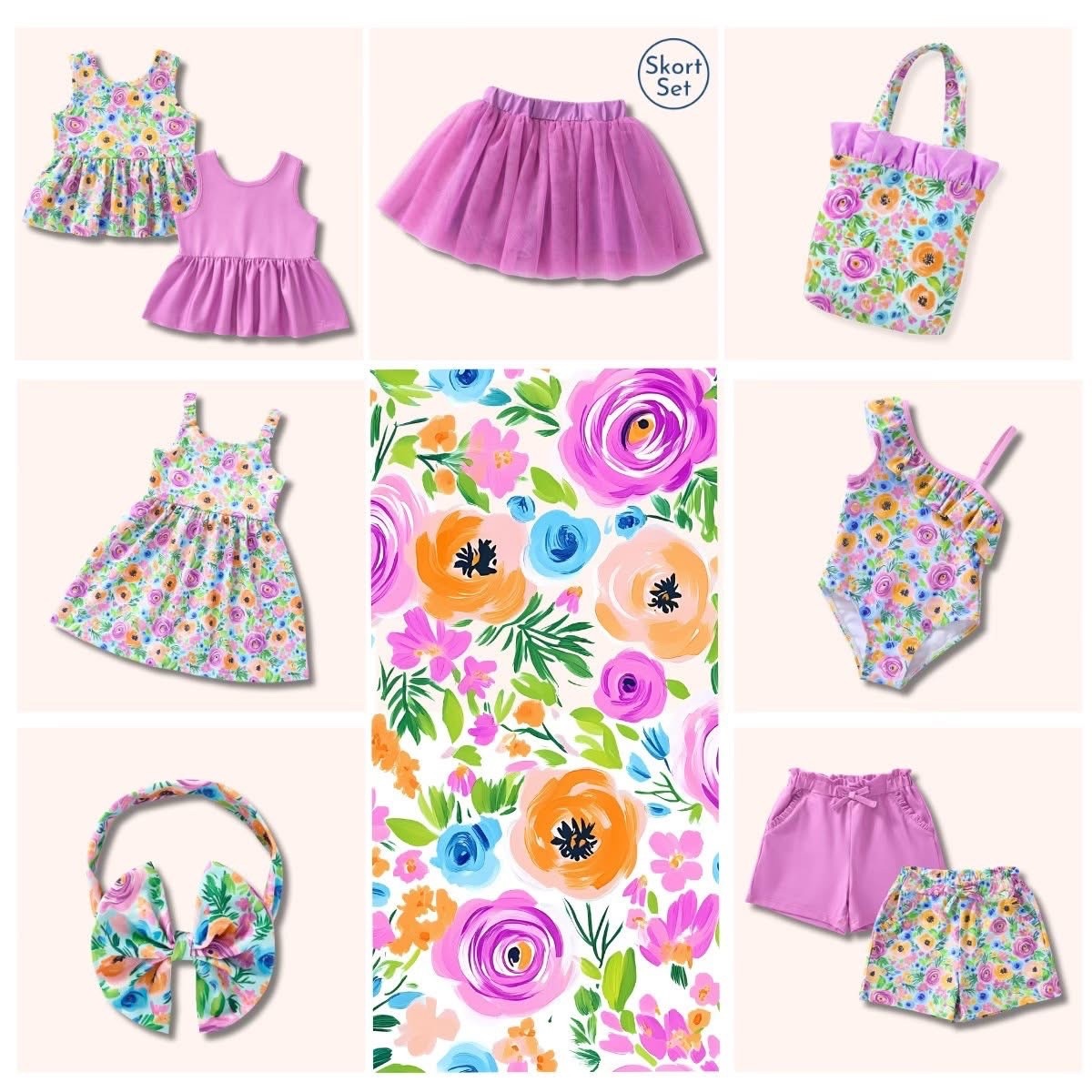 Pete + Lucy Summer Capsule Girls Floral Sleeveless Top in Size 7/8