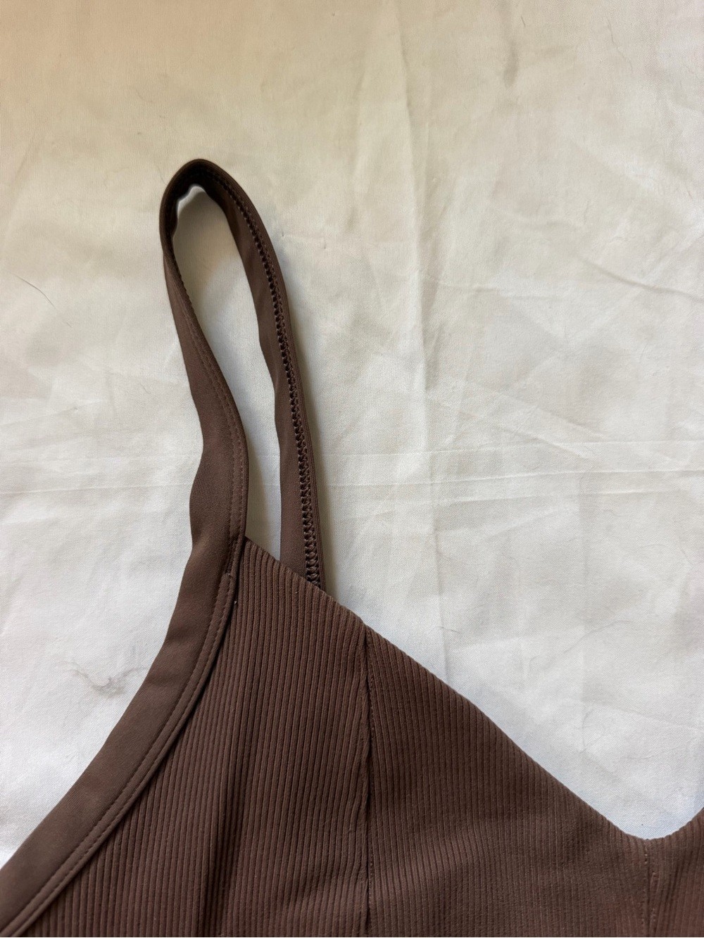 AERIE Offline Stretch Medium Support Brown Sports Bra Adjustable Straps Size XL