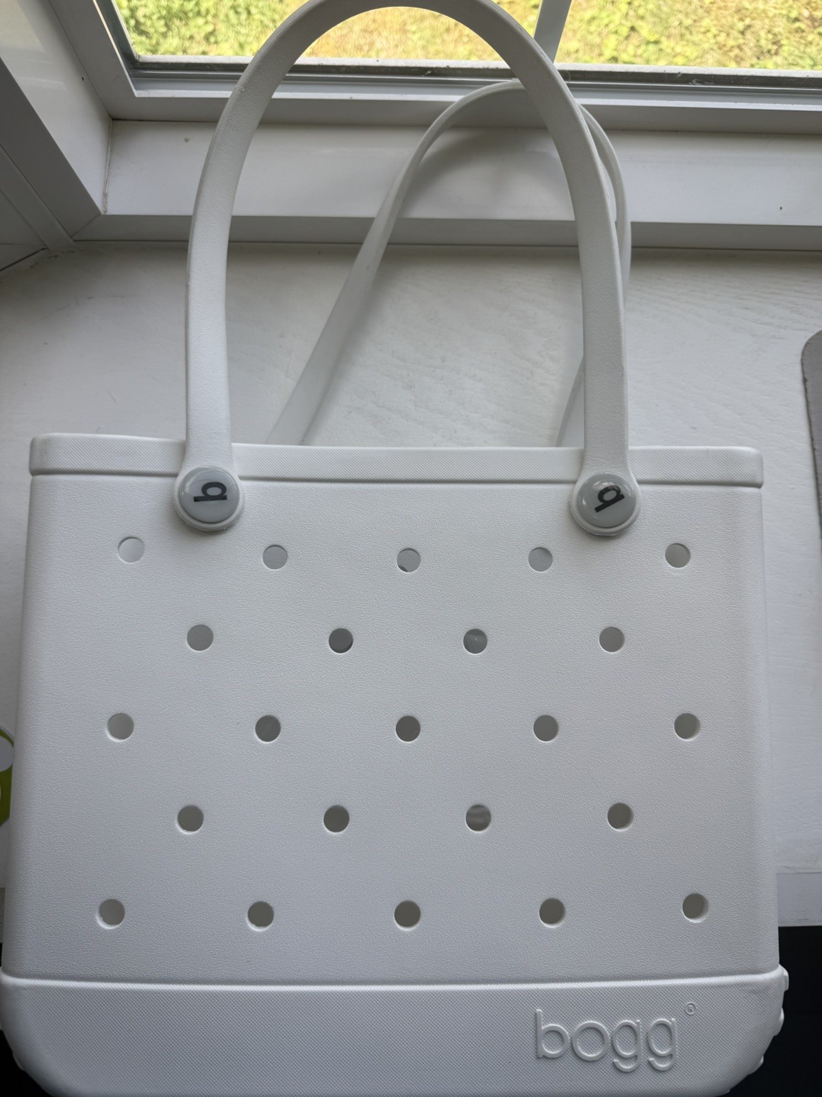 Bogg Bag Baby EVA rubber Tote White Washable Beach Bag with Handles
