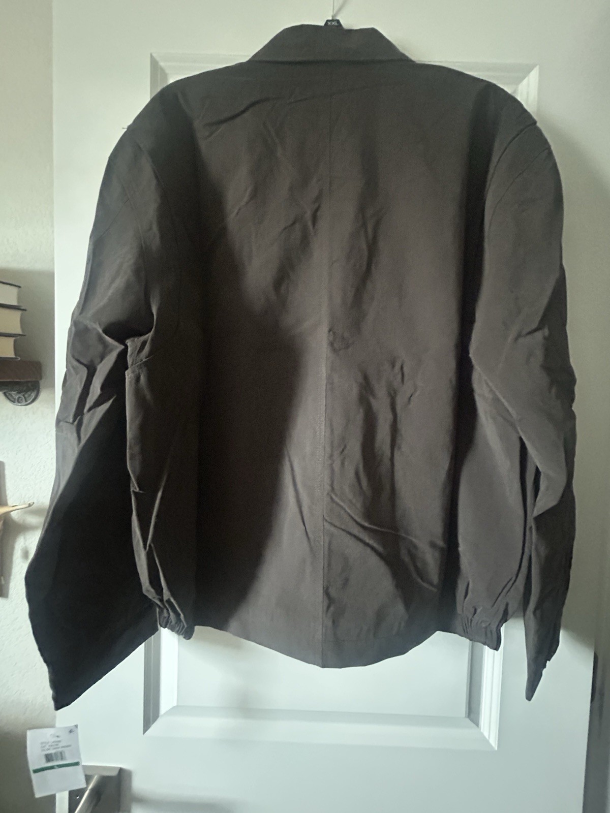London Fog Men’s Brown Full Zip Jacket Point Collar Regular Fit Size L