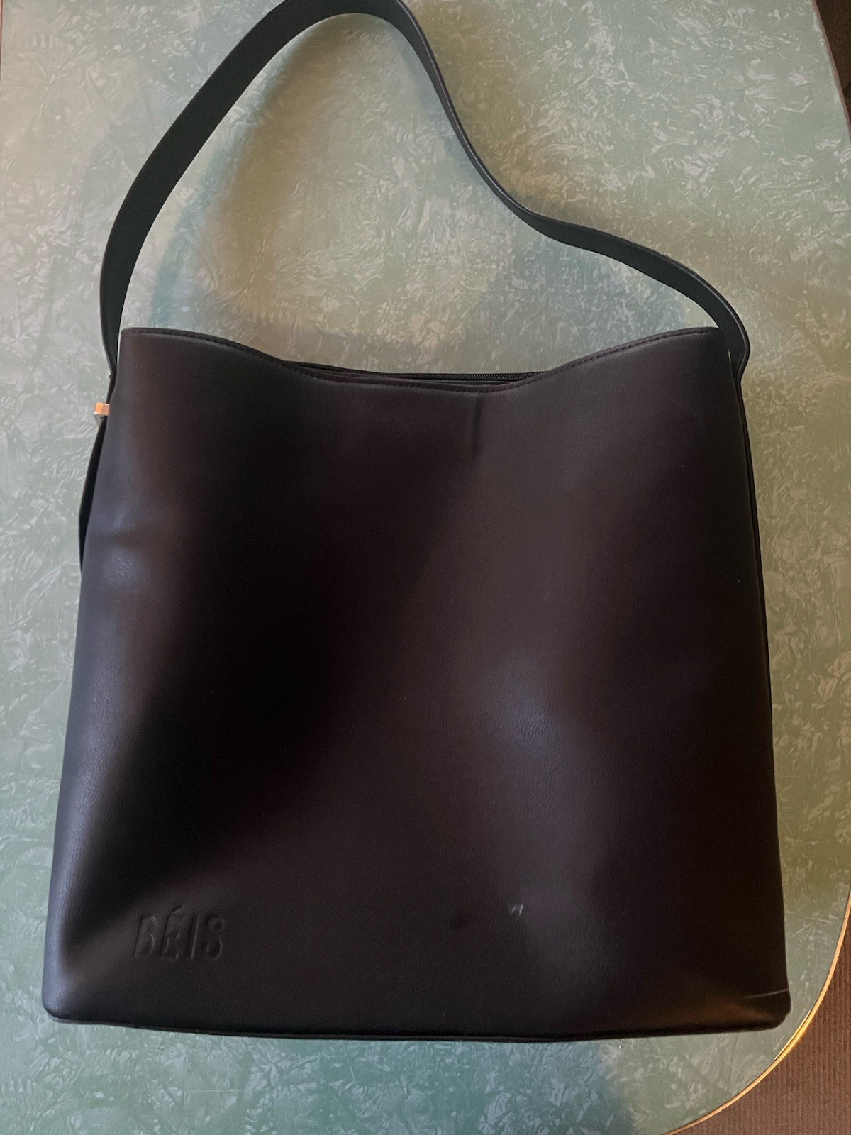 BEIS Wicked Tote Bag Black Missing Card Holder Light Wear On Bottom