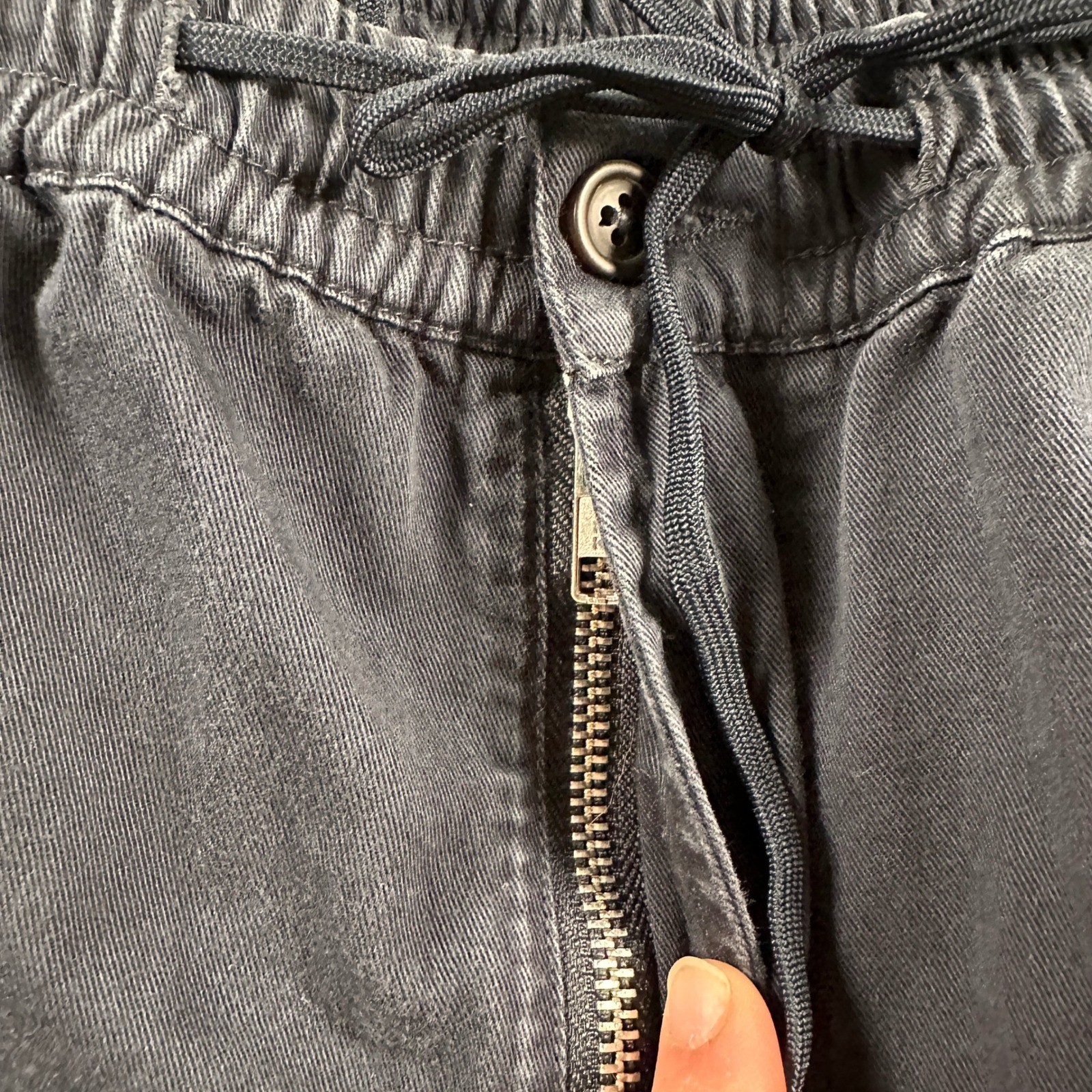 Universal Works Pants Mens 32(29 Measured)Blue Trouser Raw Hem Drawstring