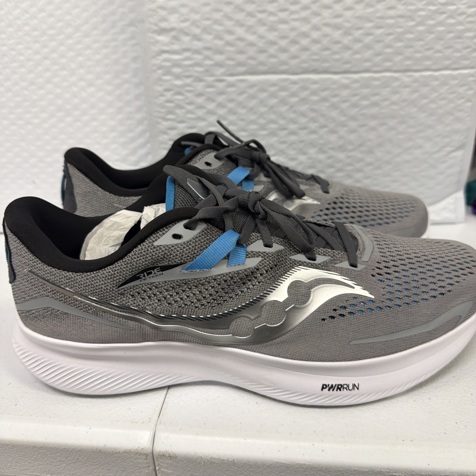 Saucony Ride 13 Wide Alloy Topaz Grey