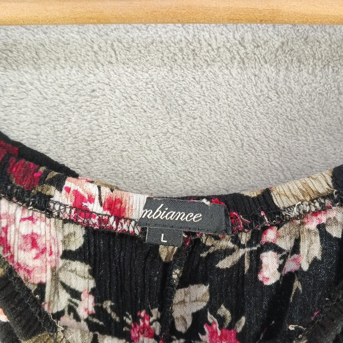 AMBIANCE Floral LARGE(12-14) Off the shoulder Woven Casual 100% Rayon
