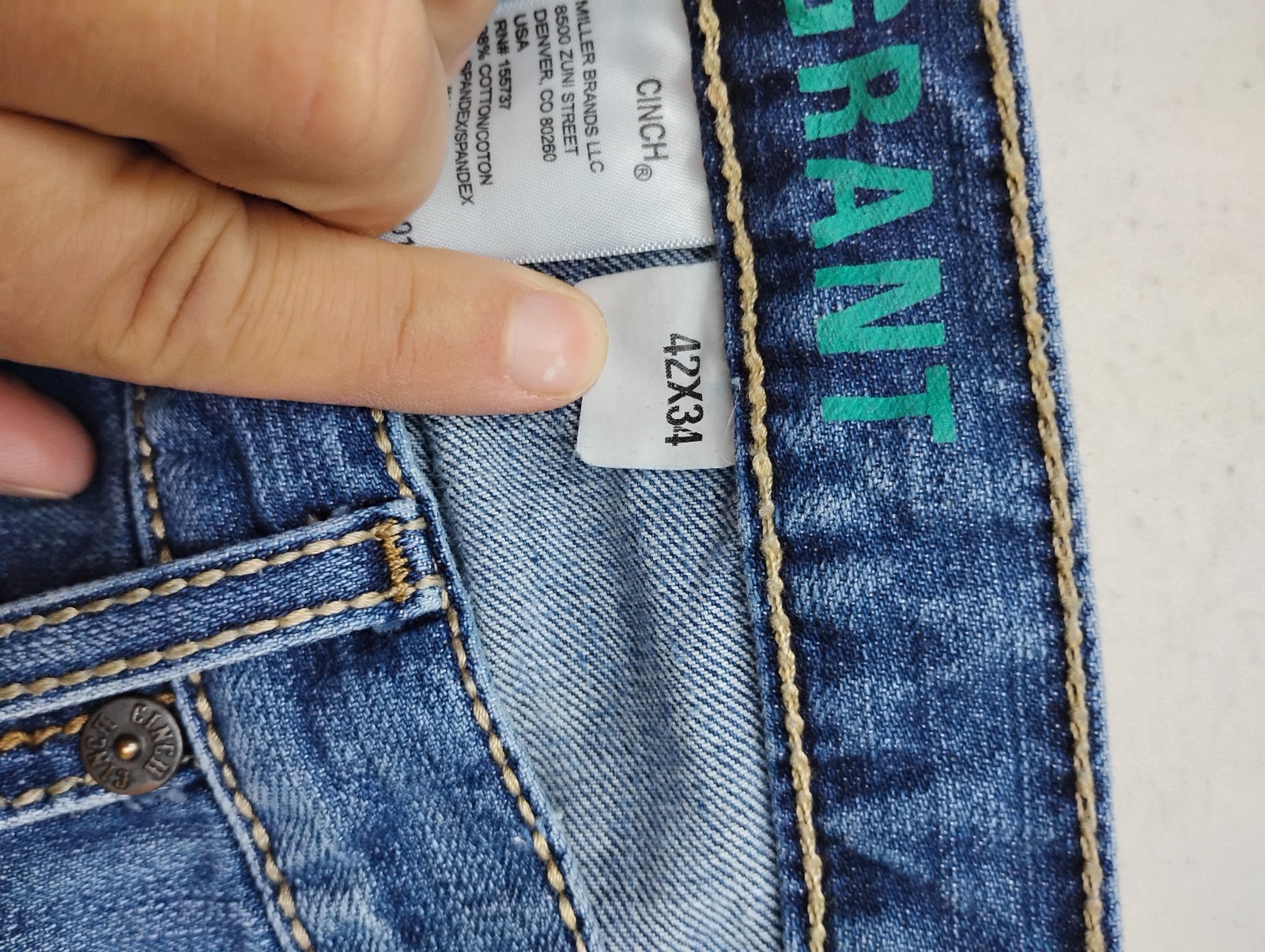 Cinch Grant 42×34 Premium Cowboy Western Rodeo Ranch Jeans Bootcut