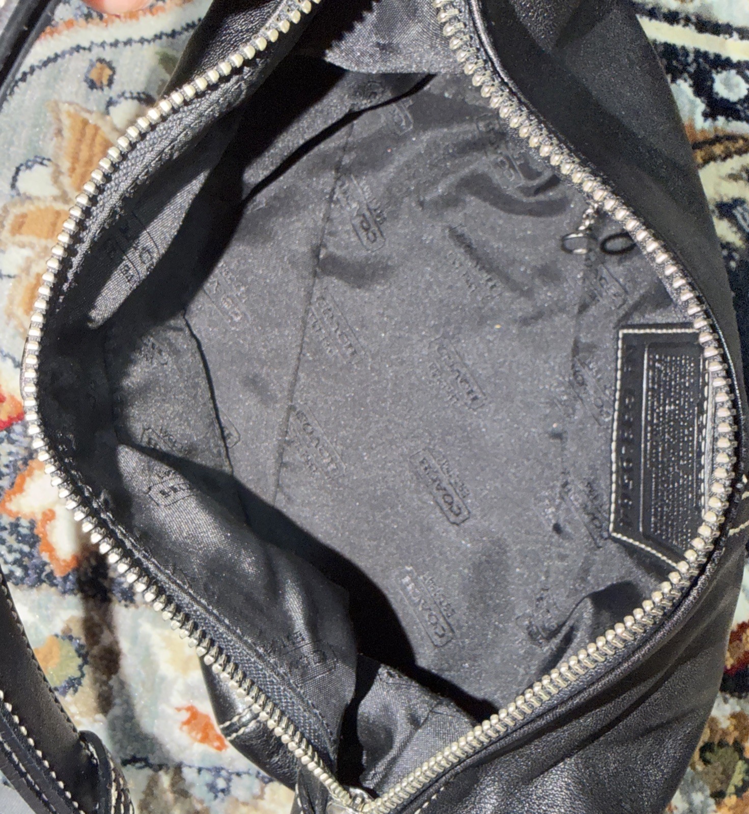 VTG Y2K COACH 9564 Black Leather Legacy Demi Hobo Shoulder Bag Convertible Strap