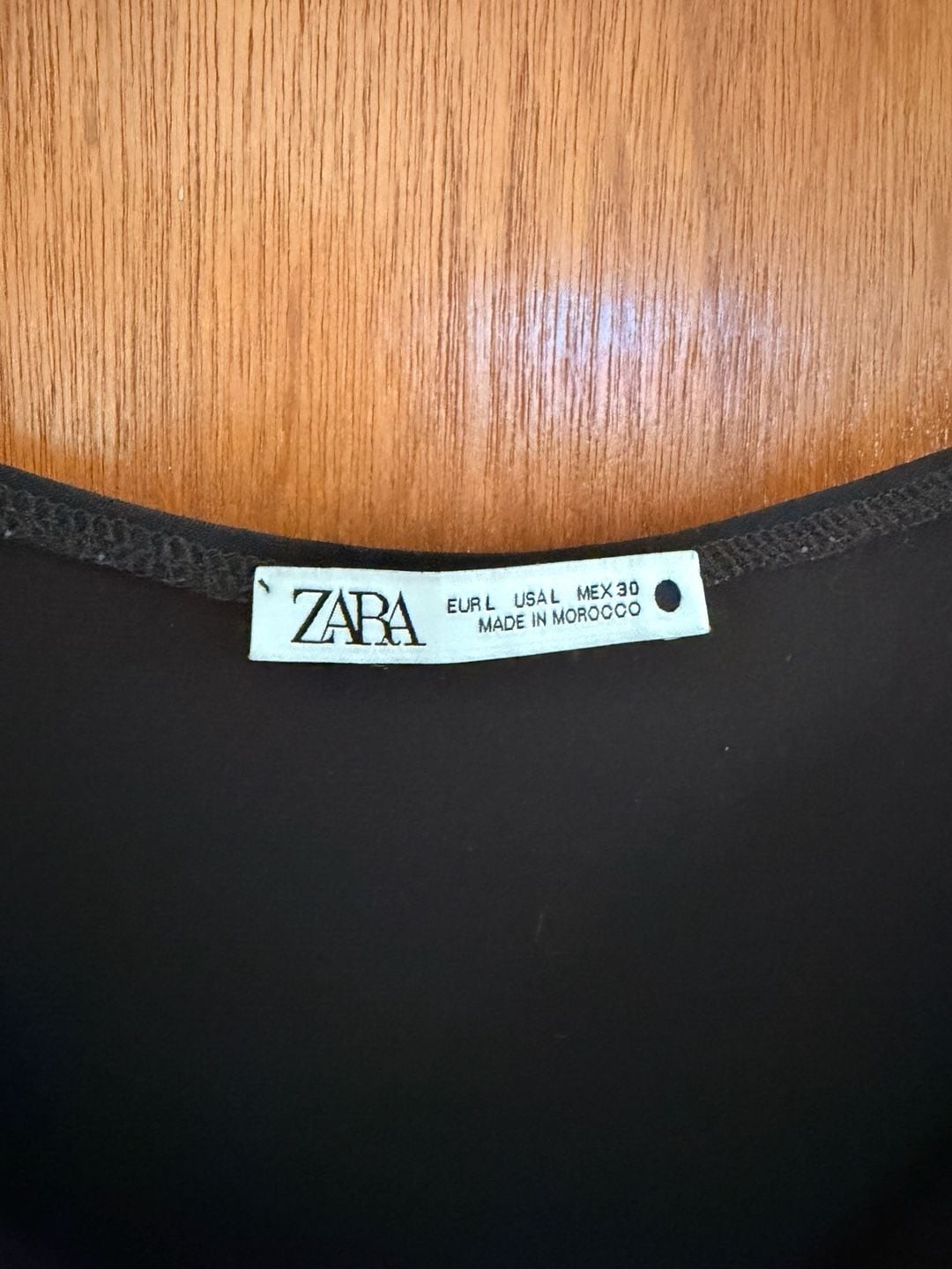 Zara Black Ruched Front Cami Crop Top