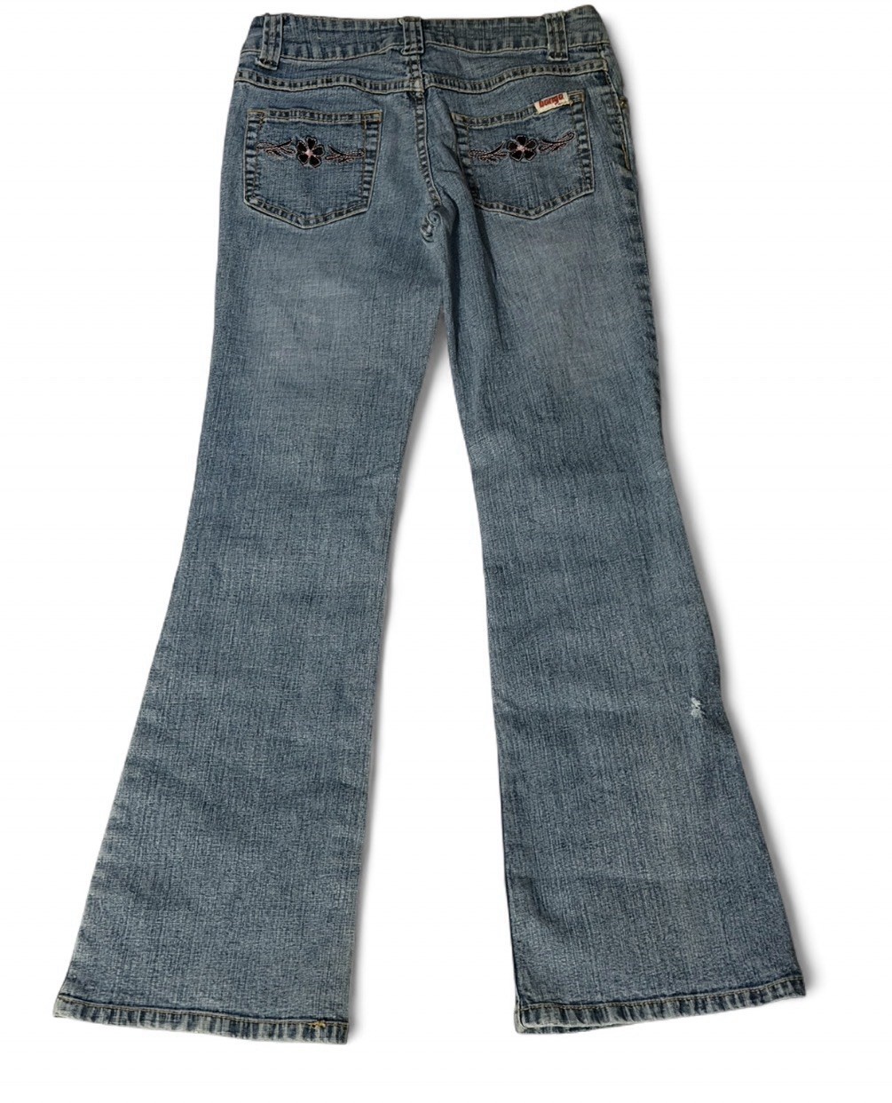 Vintage Y2K Bongo Embroidered Floral Flared Jeans