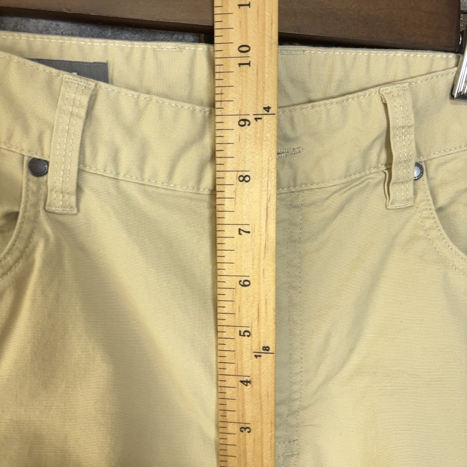 Stio Rivet Canvas Pants Jeans Mens 32×32 Yellow Beige Stretch Gusseted Versatile