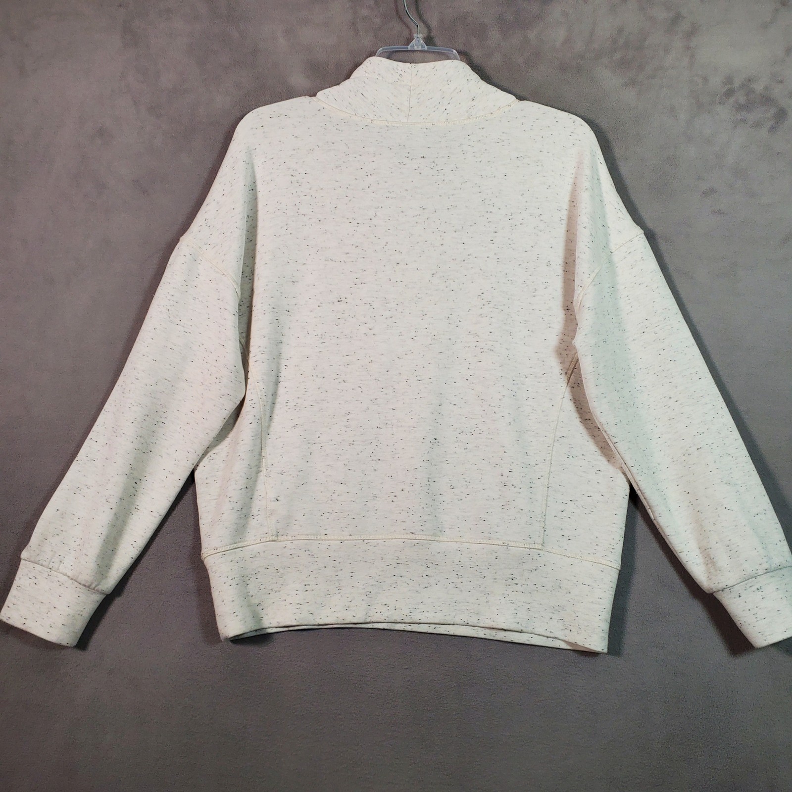 Varley Oakdale Sweatshirt Womens XS Cream Speckled DoubleSoft Athleisure Cozy