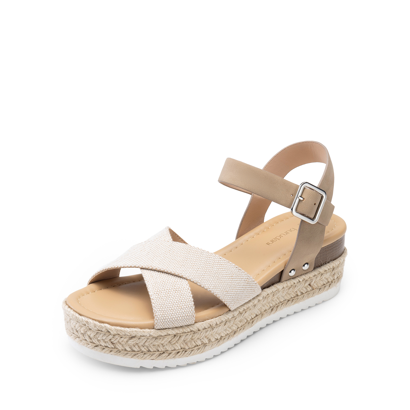 Women Espadrille Wedge Sandals Cross Straps Platform Summer Casual Sandals