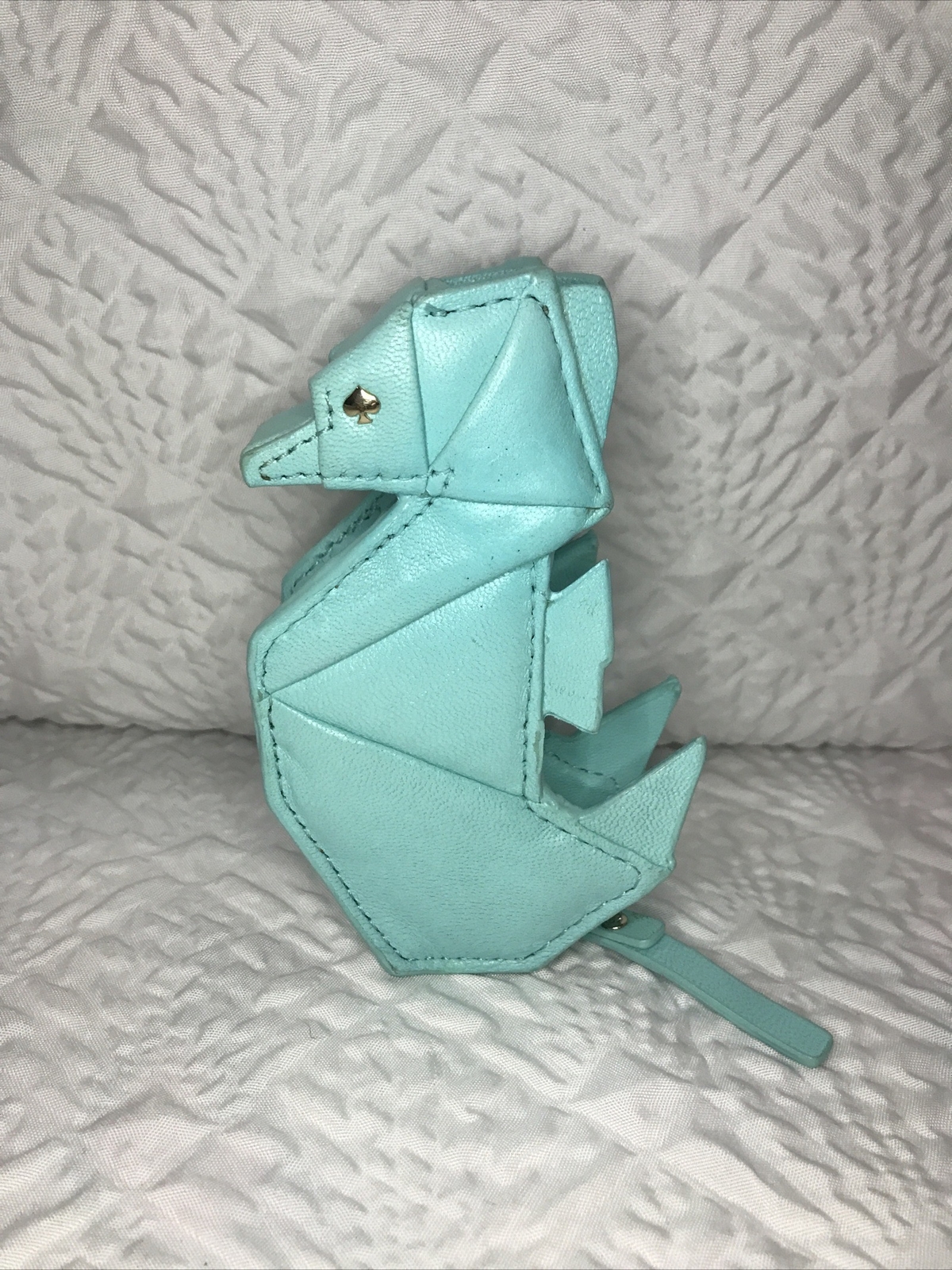 Kate Spade New York Breath of Fresh Air Origami Seahorse Coin Purse Super Rare