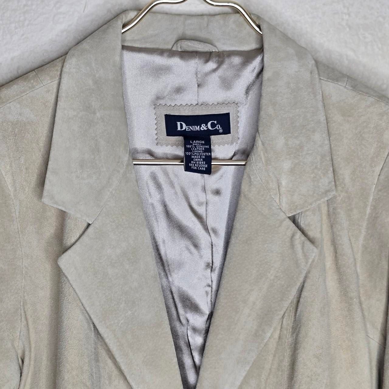 Denim & Co. Genuine Suede Blazer Leather Jacket