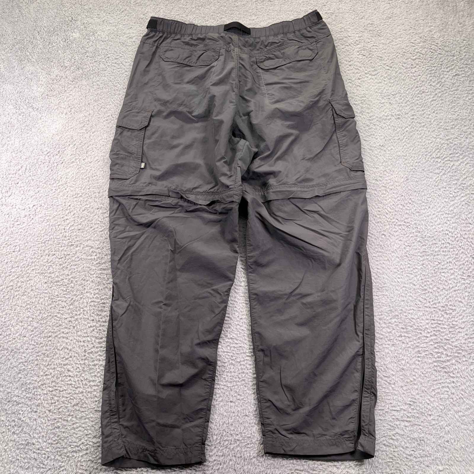 Rei Co-Op Pants Mens Large x30 Green Trailmade Cargo Roll Up Belted Nylon Hiking