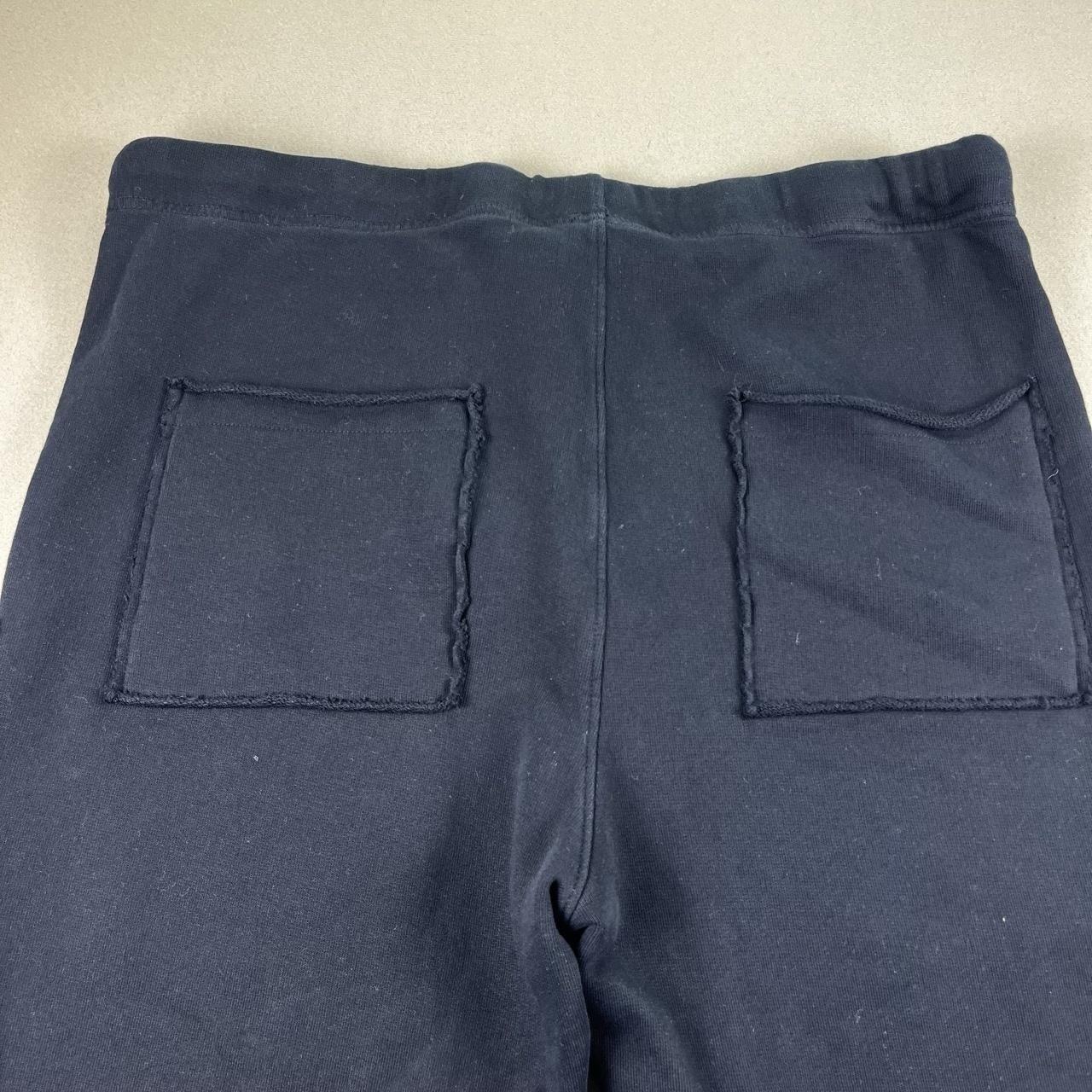 Frank & Eileen Sweatpants Womens Large Black French Terry Wide Leg Cropped USA