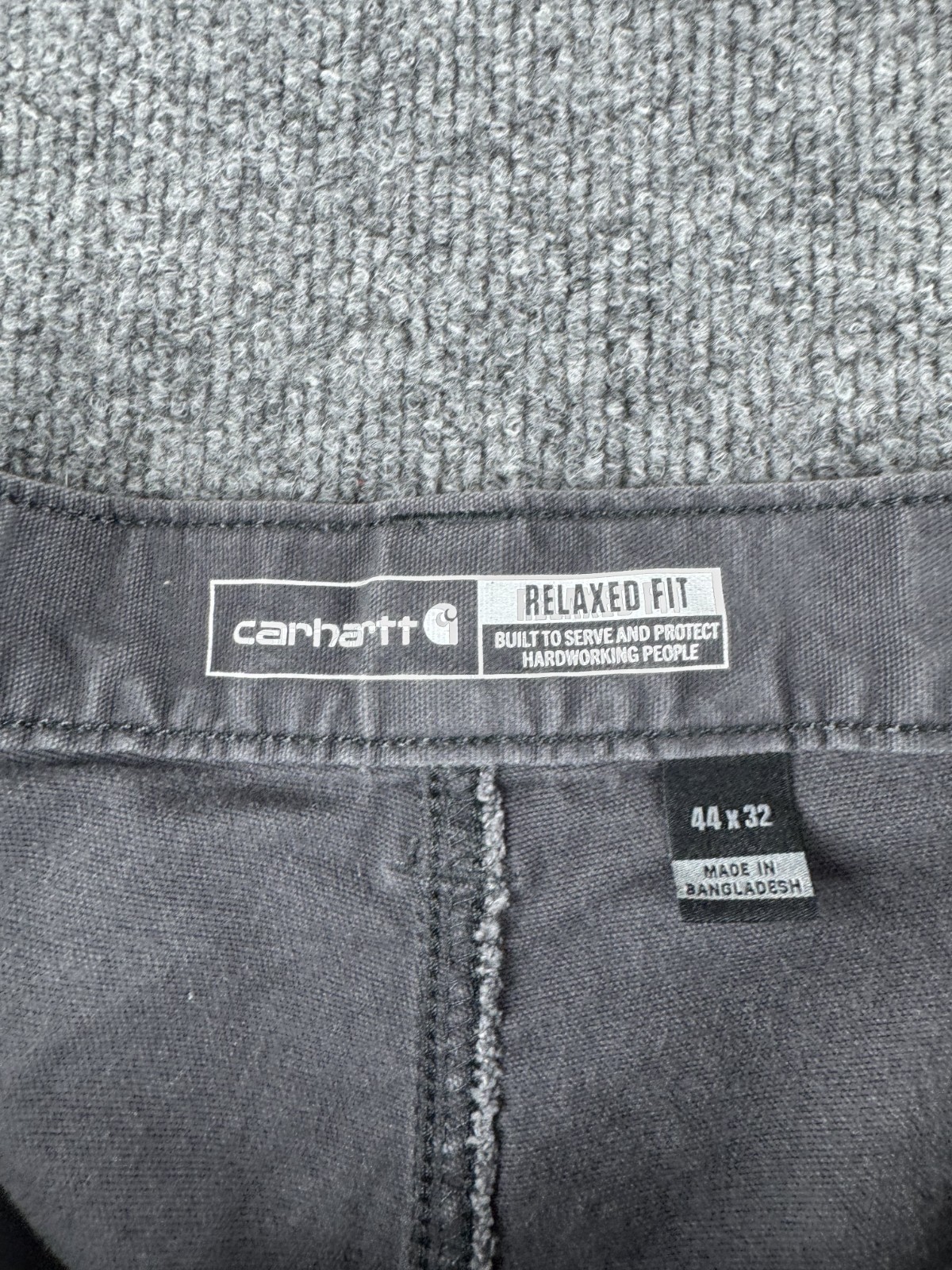 Carhartt Pants Mens 44×32 Gray Double Knee Relaxed Fit Workwear 102802-029