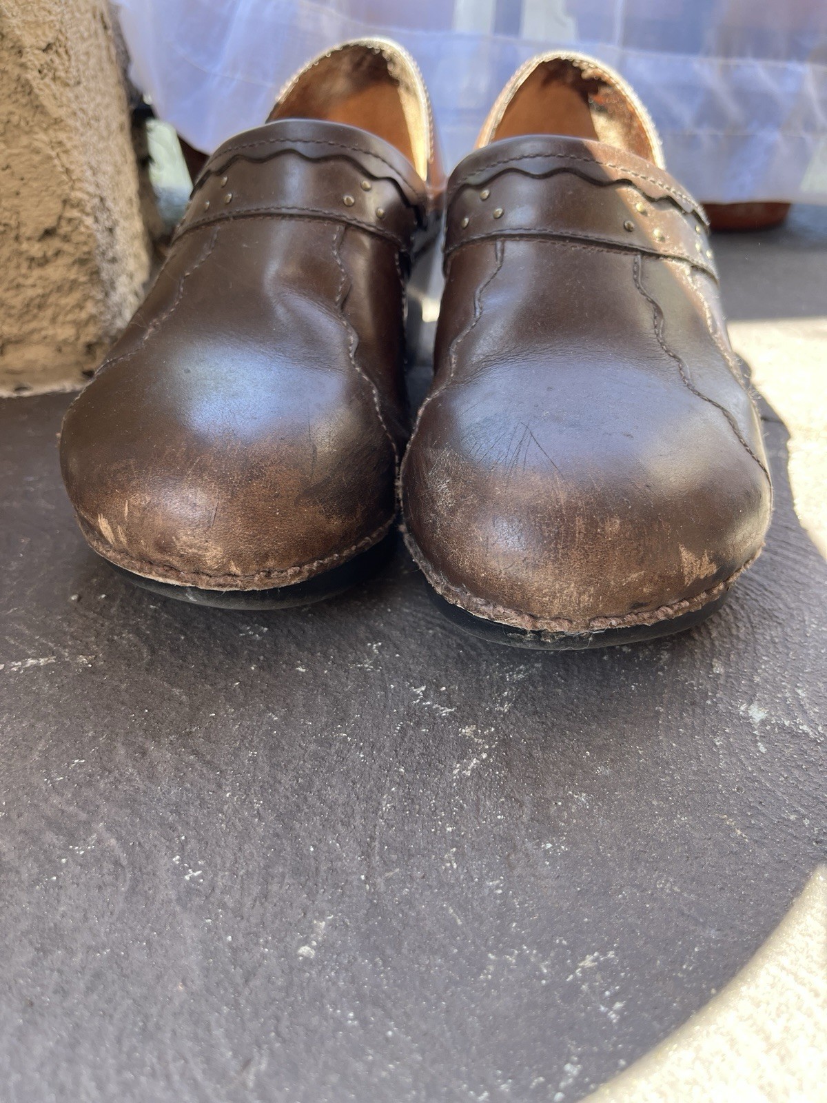 Dansko Hailey Brown Leather Clogs Women’s Size 39 US 8.5