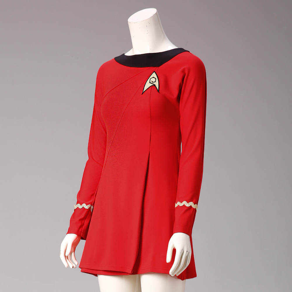 The Original Series Female Duty Red Dresses Cosplay Starfleet Uniform Costumes
