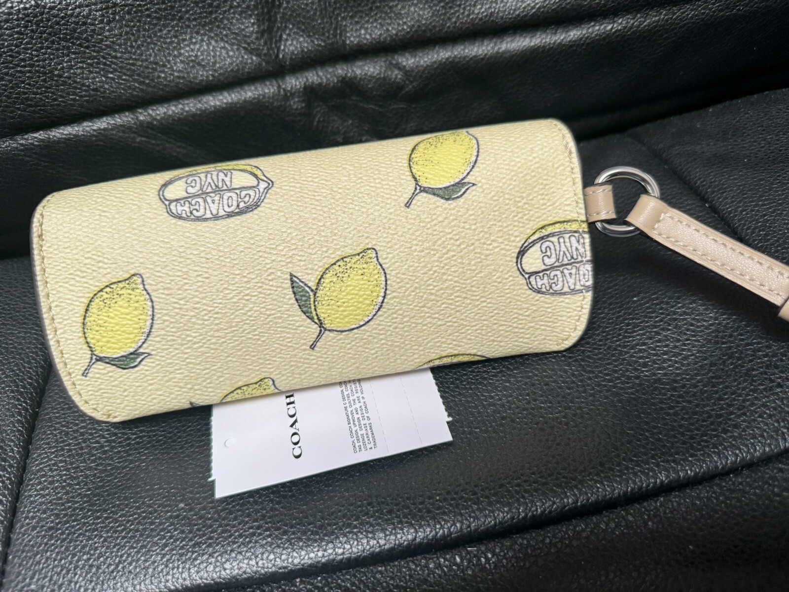 NWT Coach Sunglass Case With Lemon Print CAP11 in Garden Glade Multi