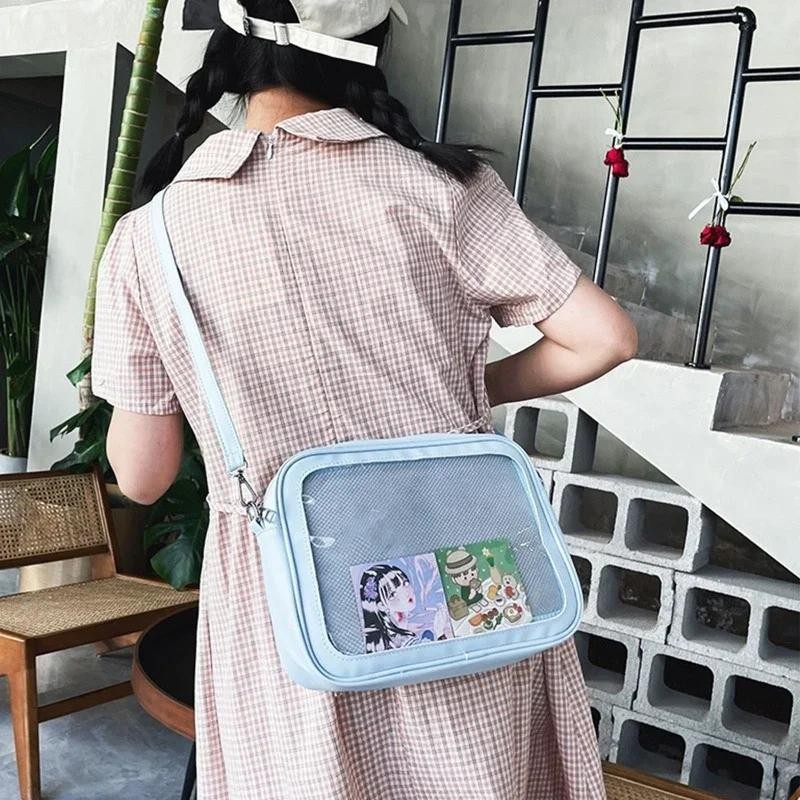 Women’s Ita Crossbody Bag Clear Transparent Shoulder Messenger Purse Cute Kawaii