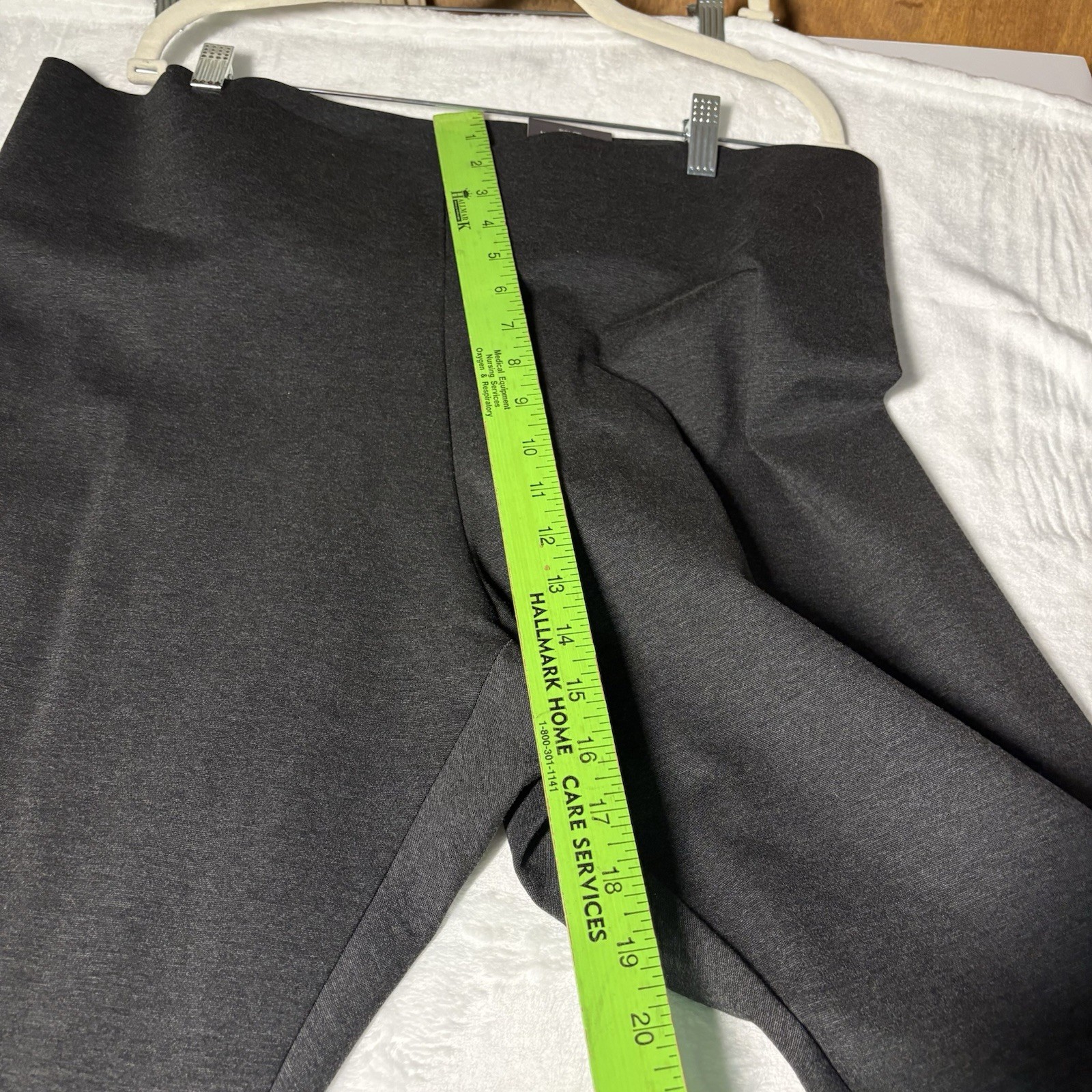 Worthington Womens Plus Size Pants 1X Ultra Sculpting Pull On Grey Bootcut