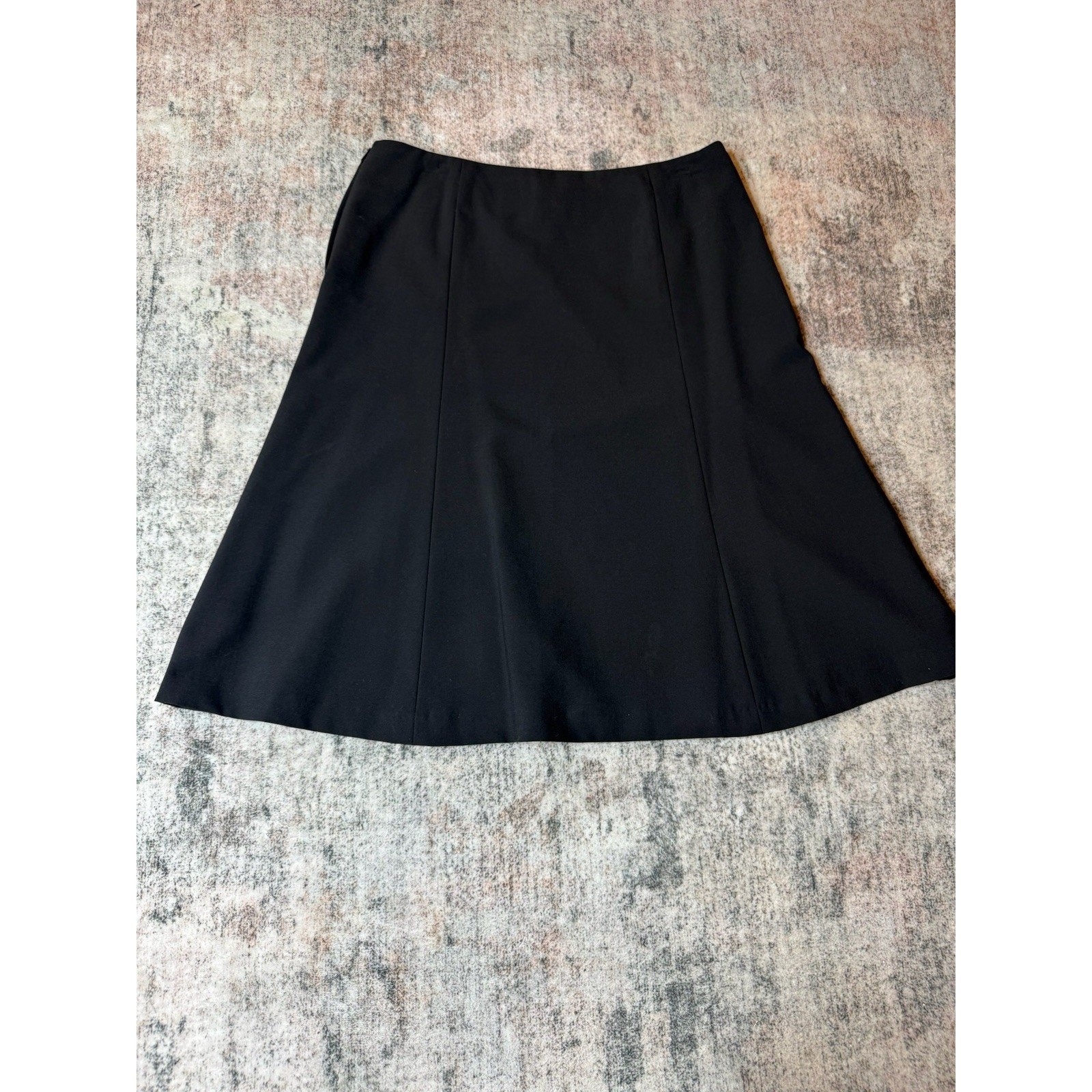 Gap Vintage Skirt 8 Gap Black wool knee length A-line Minimalist Classic Office