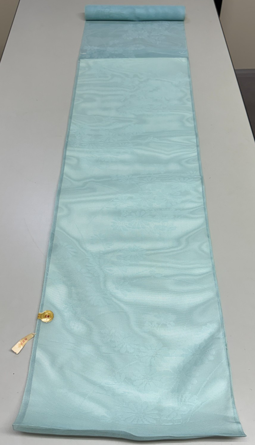 Japanese Vintage Kimono Fabric cloth Boro silk Blue tradition 35.4×13.7 in