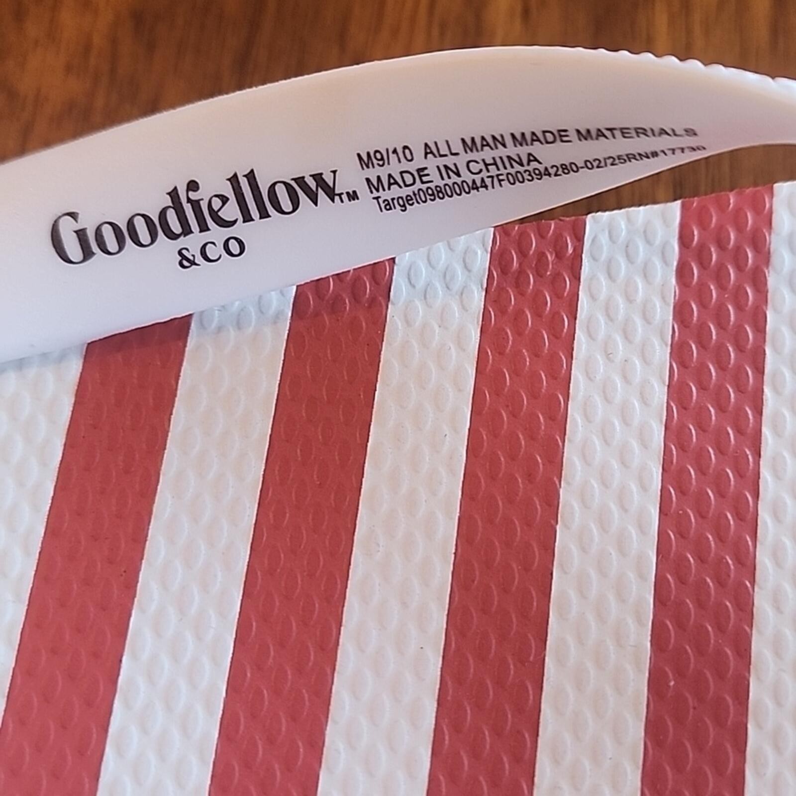 NWOT Goodfellow & Co Mens Patriotic USA Red White And Blue Flip Flops Mens 9/10