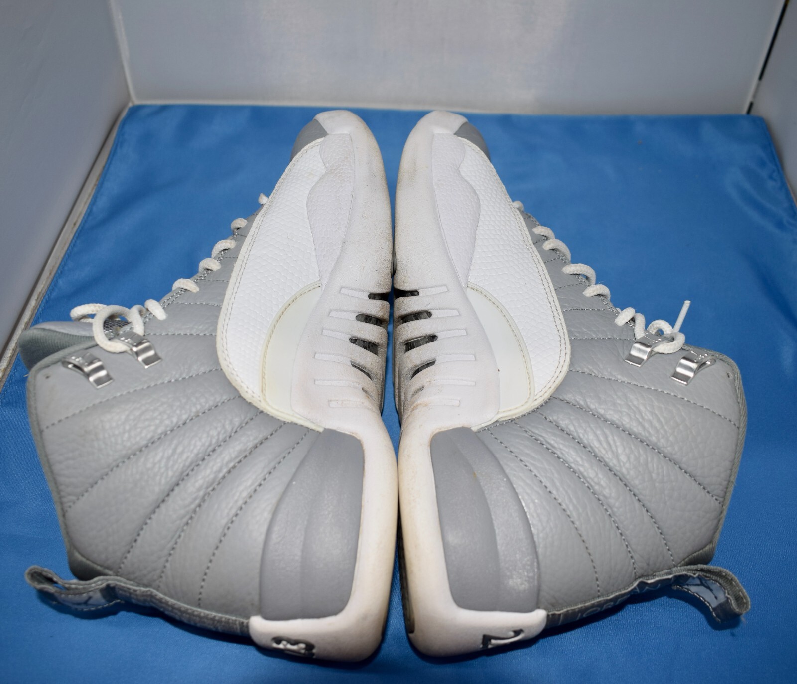 Nike Air Jordan 12 Stealth Size 8 White Grey Black OG High Shoe СТ8013-015 ~F3#4