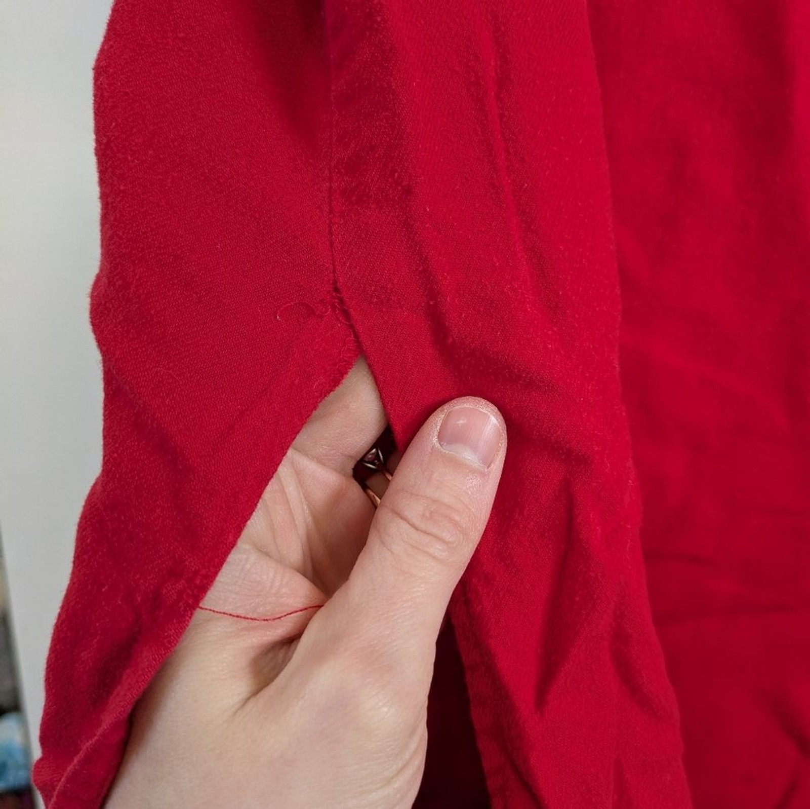 Vintage Victorias Secret Authentic Country Cottons Flannel Red Button-Up Nightie