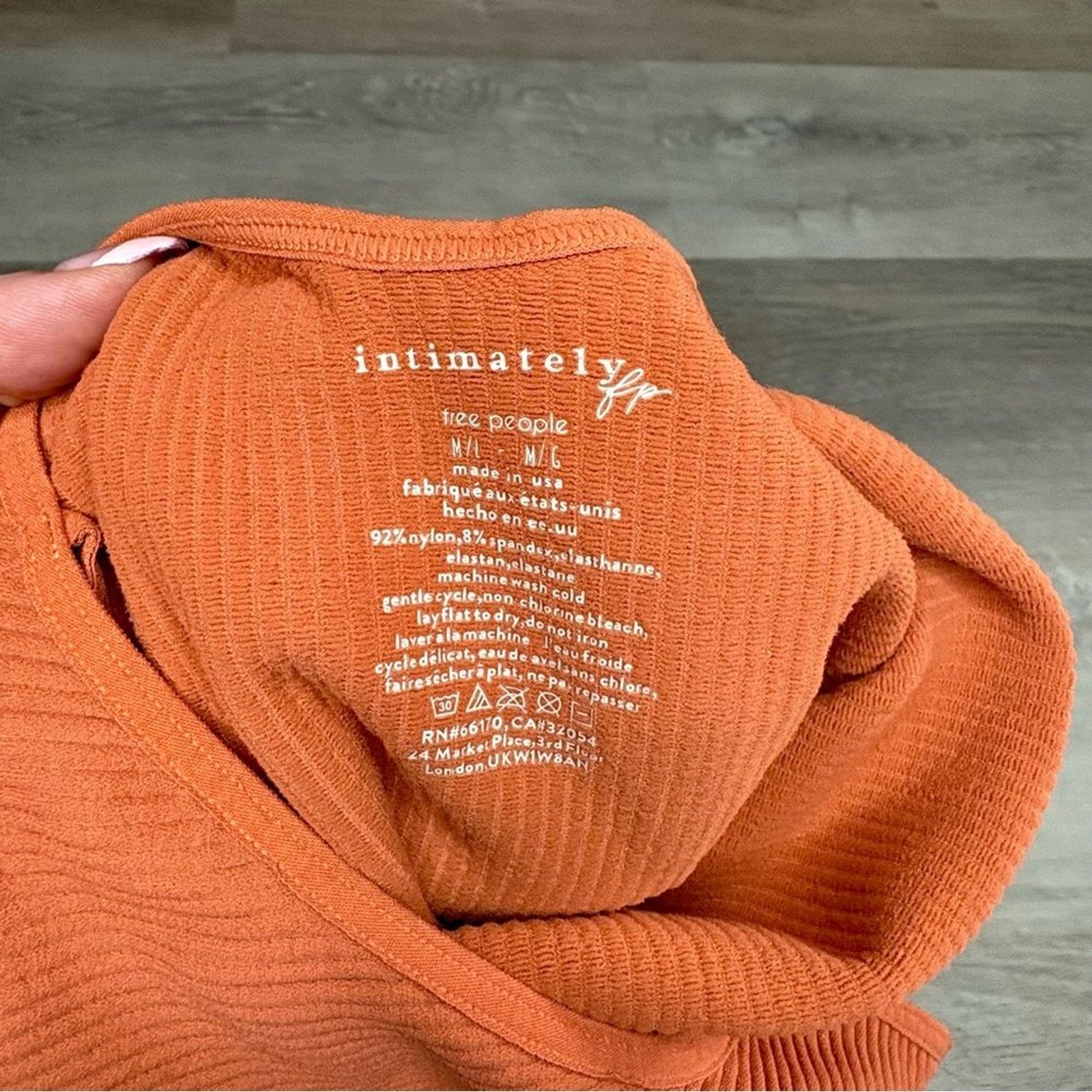 Free People Intimately Mmkay Ribbed High Neck Tank Cross Back Orange Size M/L