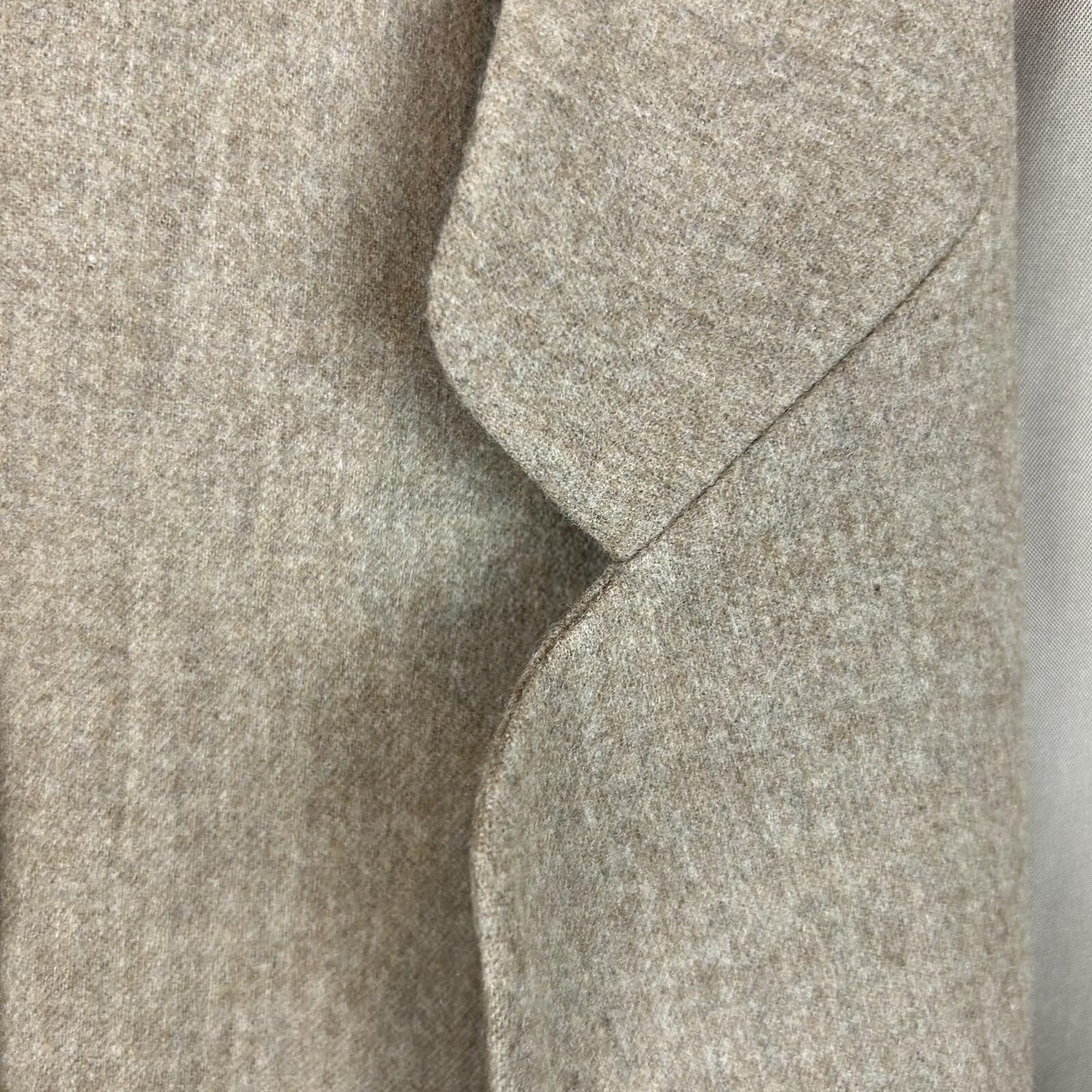 Pendleton Blazer Womens 14 Beige Virgin Wool Single Button Flaws Read