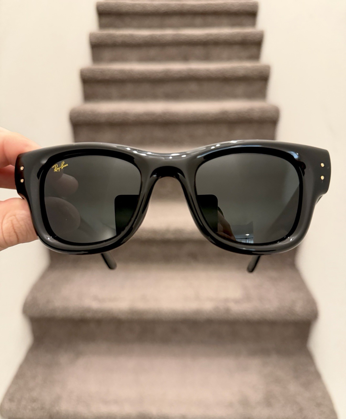 New Ray Ban Wayfarer Puffer Asap Rocky AWGE RB4940 4940 Black Size 47/23
