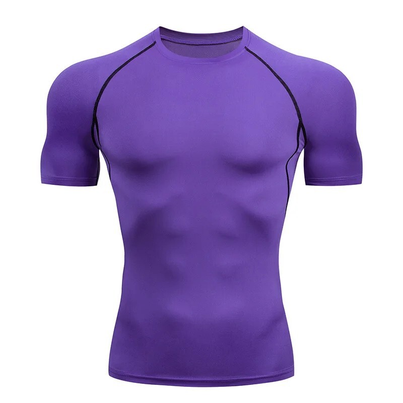 Men’s Compression Top, Breathable Moisture-Wicking Workout T-shirt