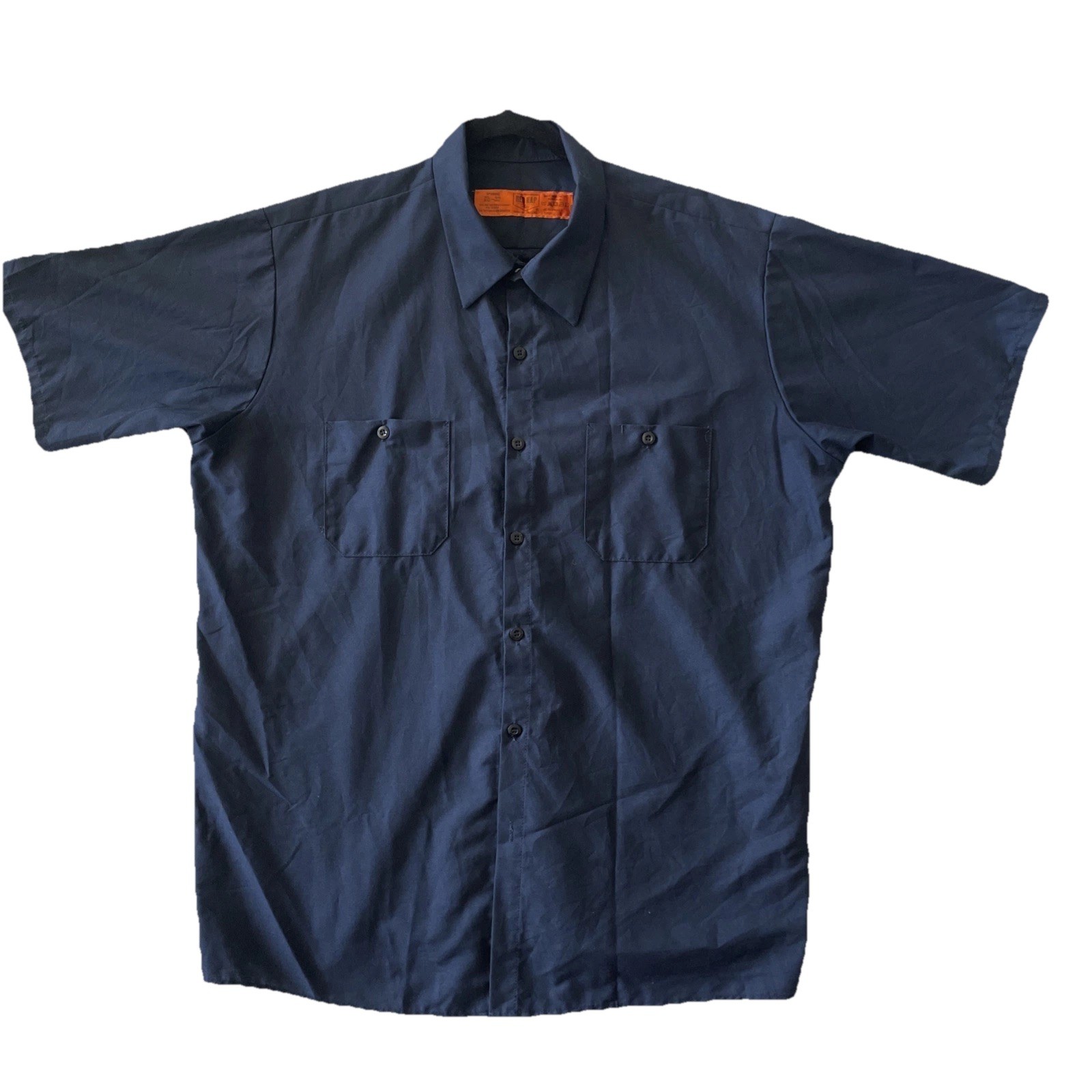 Red Kap Style SP24 Men’s Short Sleeve Industrial Work Shirt Blue Sz XL New