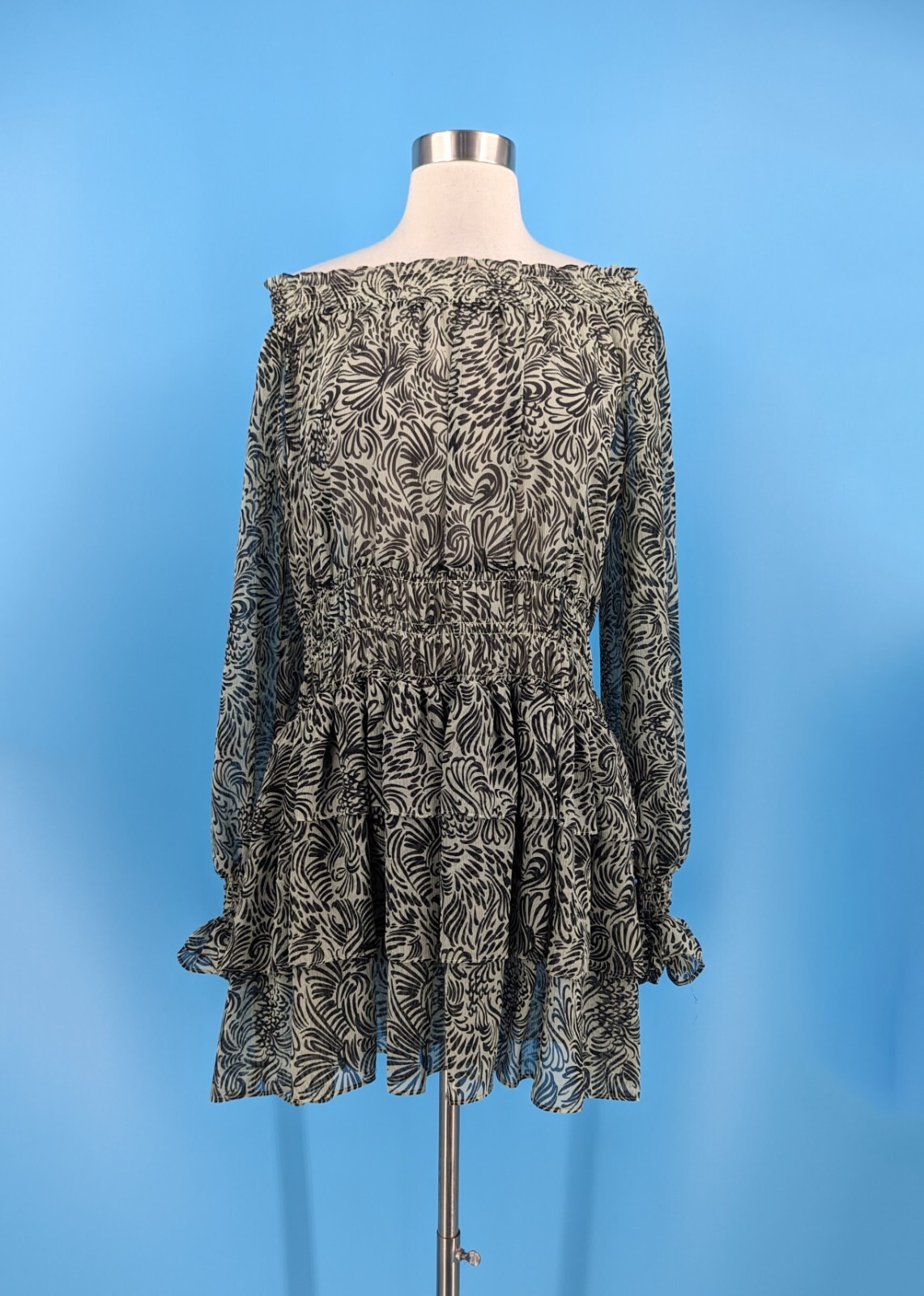 Cinq A Sept 0 Janelle Long Sleeve Mini Dress *NO SLIP* *Missing Lining*