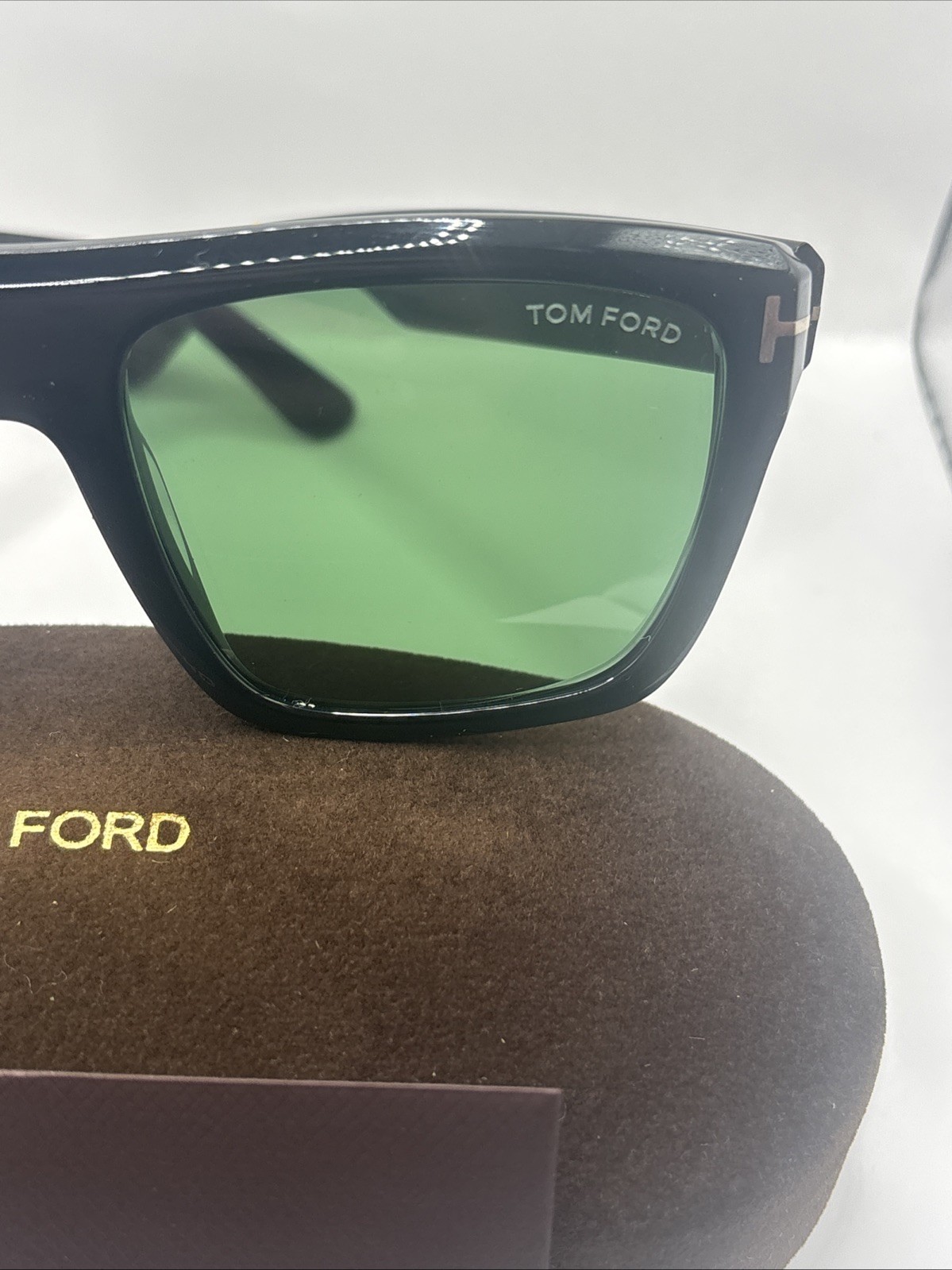Tom Ford ALBERTO FT 1077 Shiny Black/Green (01N) Sunglasses Brand New Green Lens