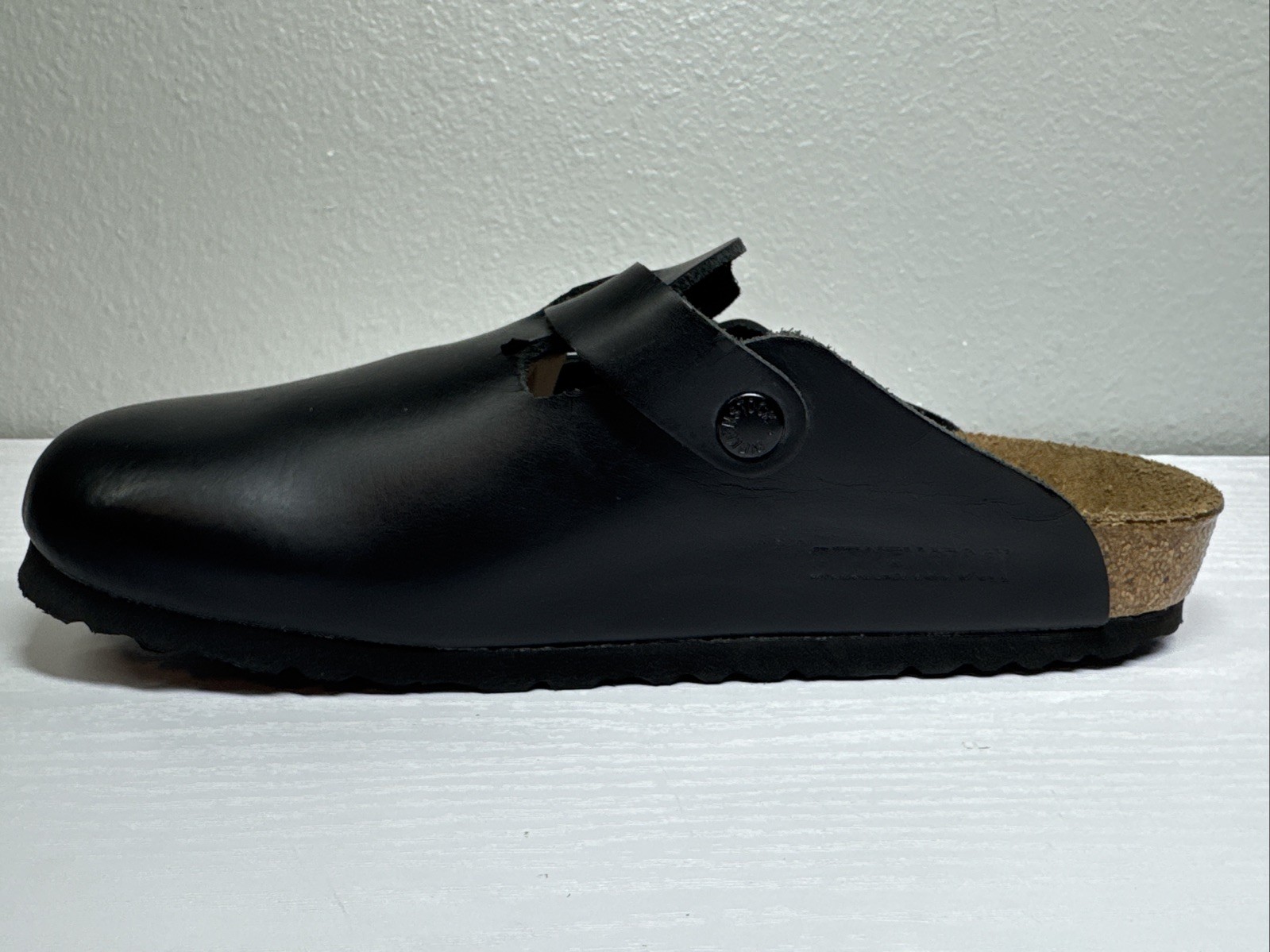 Birkenstock Boston Leather Black Clogs US Size 8-8.5 Women’s – Used – See Pics!