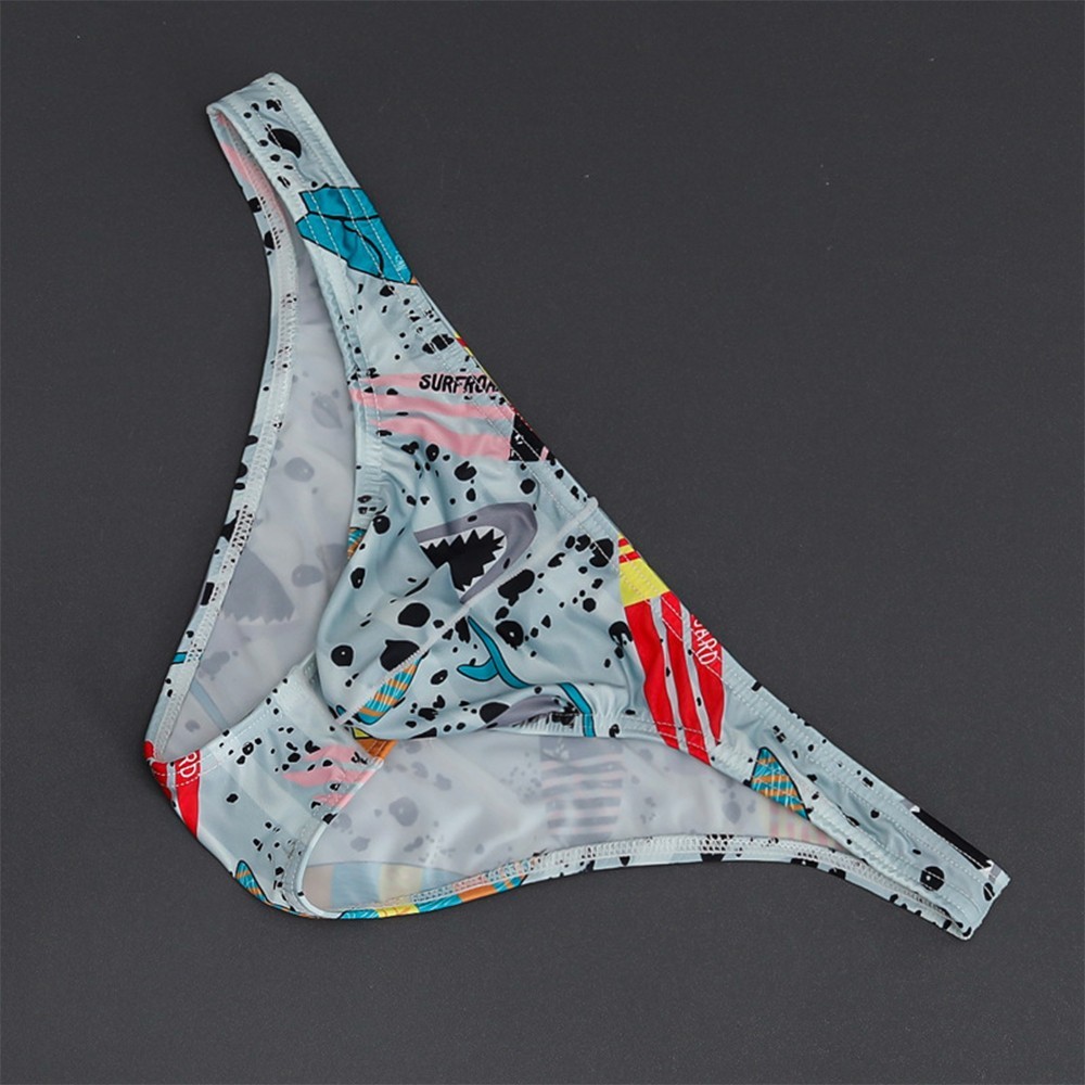 Men Briefs Home Man Panties All Seasons Pouch Boys Print Breathable Shorts
